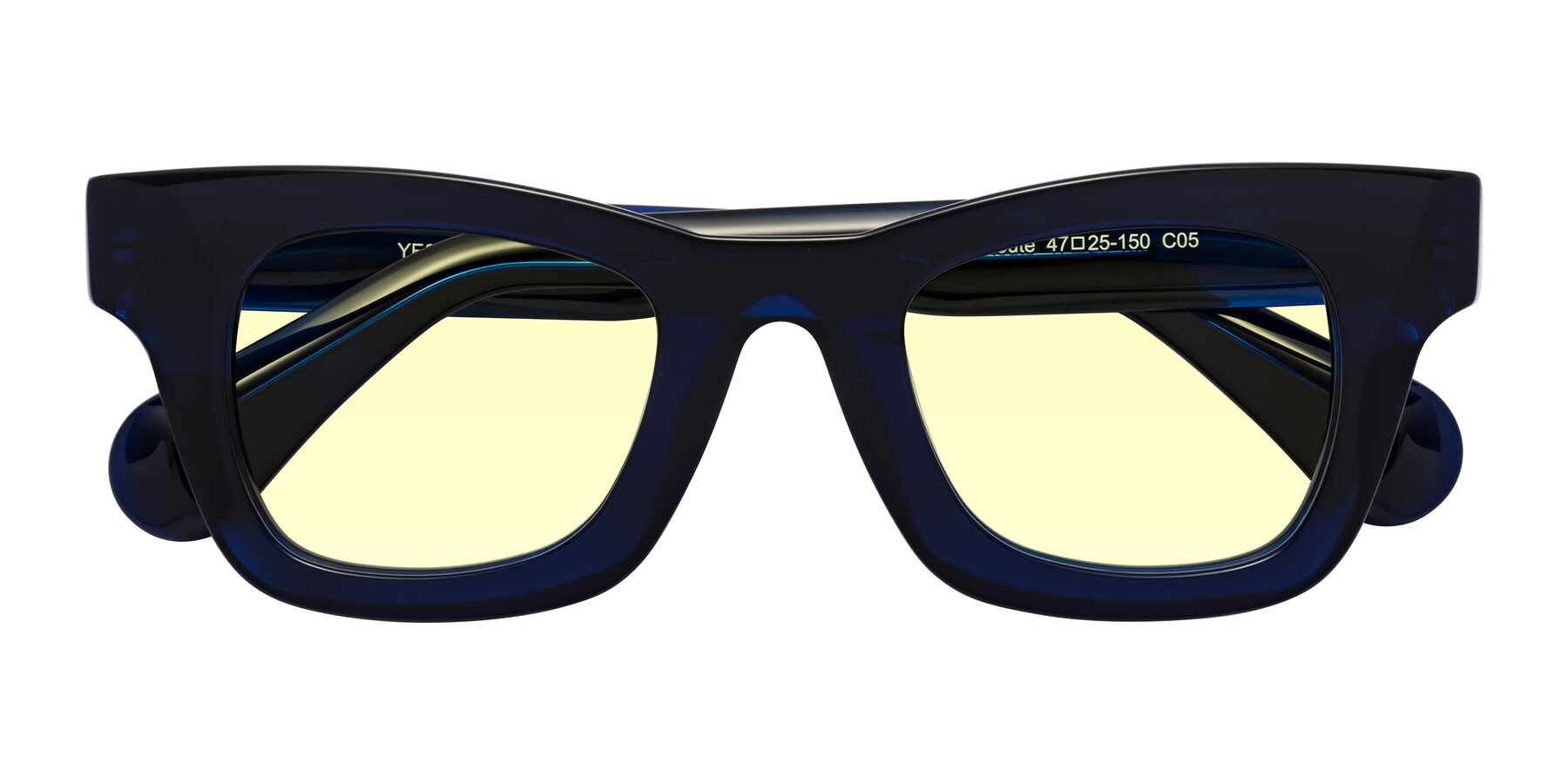 Folded Front of Route in Dark Navy with Light Yellow Tinted Lenses