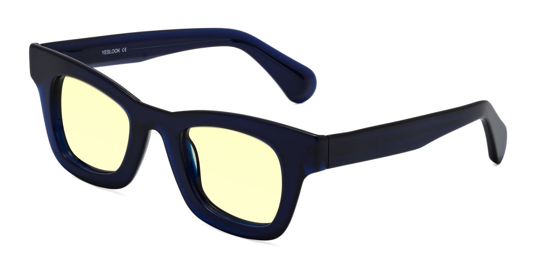Angle of Route in Dark Navy with Light Yellow Tinted Lenses