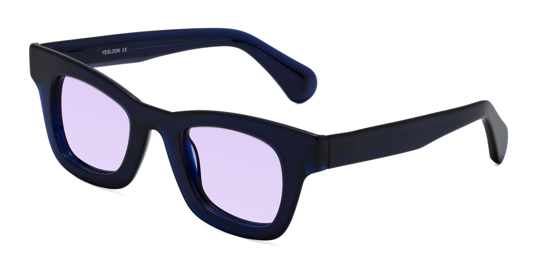 Angle of Route in Dark Navy with Light Purple Tinted Lenses
