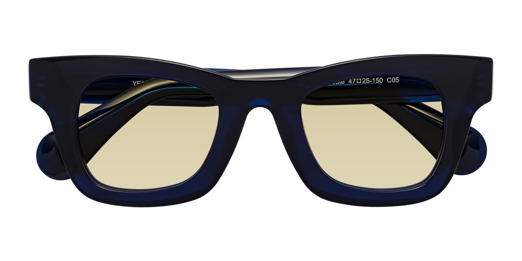 Folded Front of Route in Dark Navy with Light Champagne Tinted Lenses