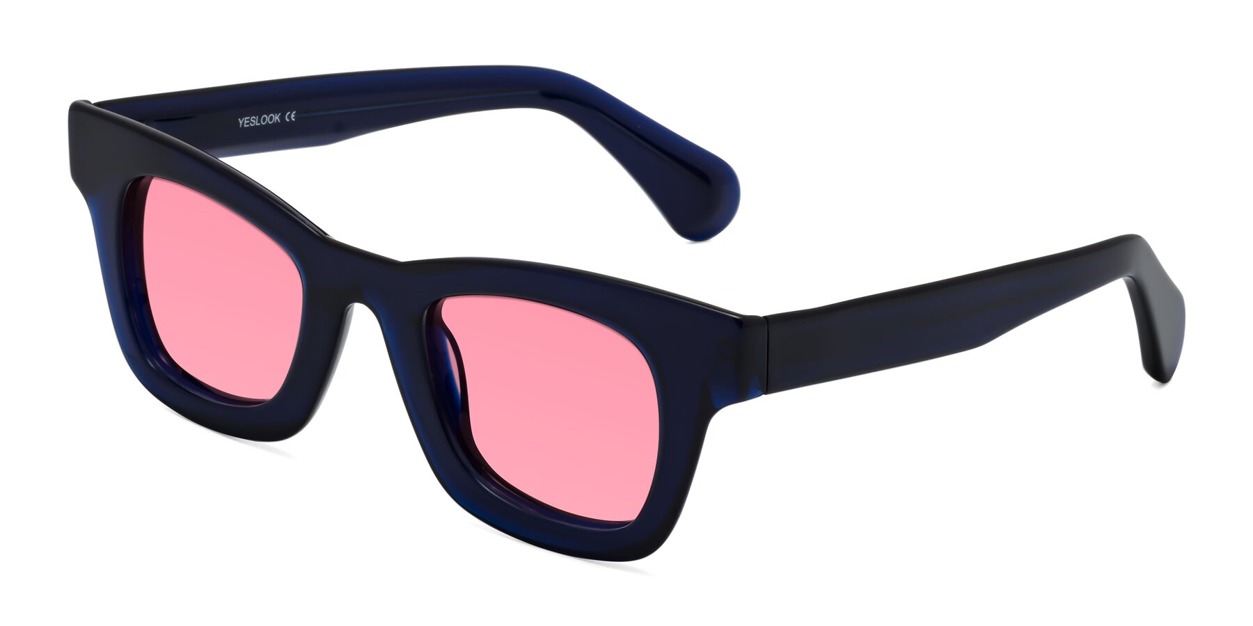 Angle of Route in Dark Navy with Pink Tinted Lenses
