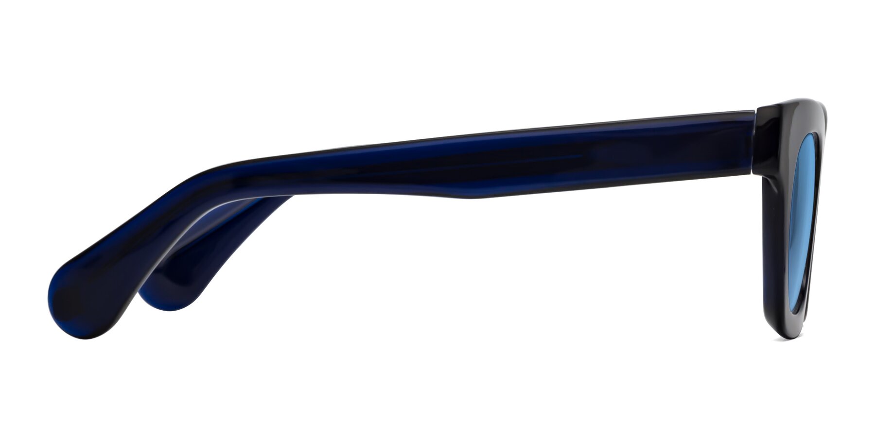Side of Route in Dark Navy with Medium Blue Tinted Lenses