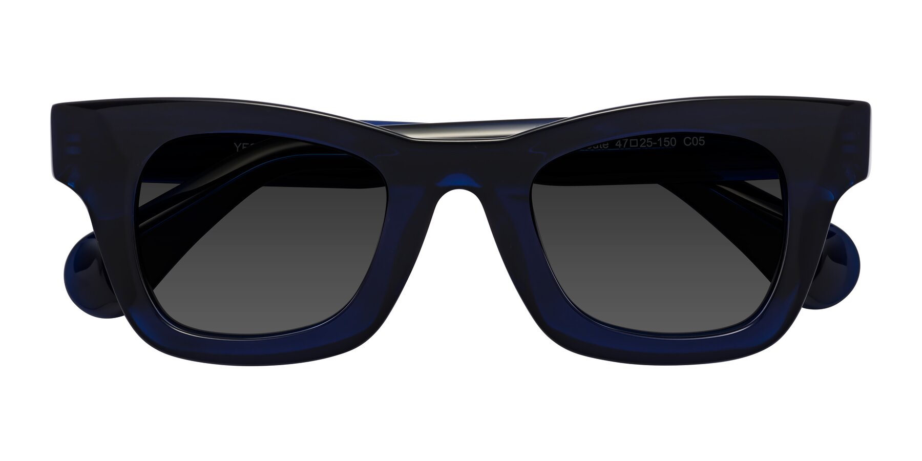 Folded Front of Route in Dark Navy with Gray Tinted Lenses
