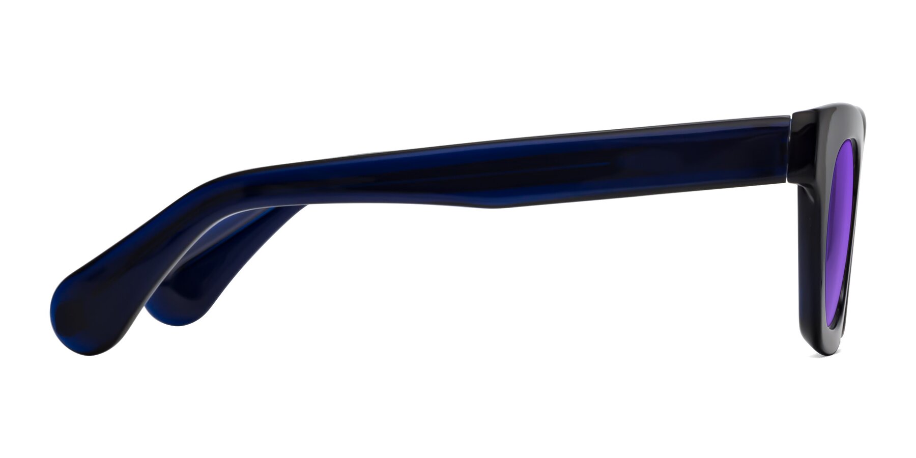 Side of Route in Dark Navy with Purple Tinted Lenses
