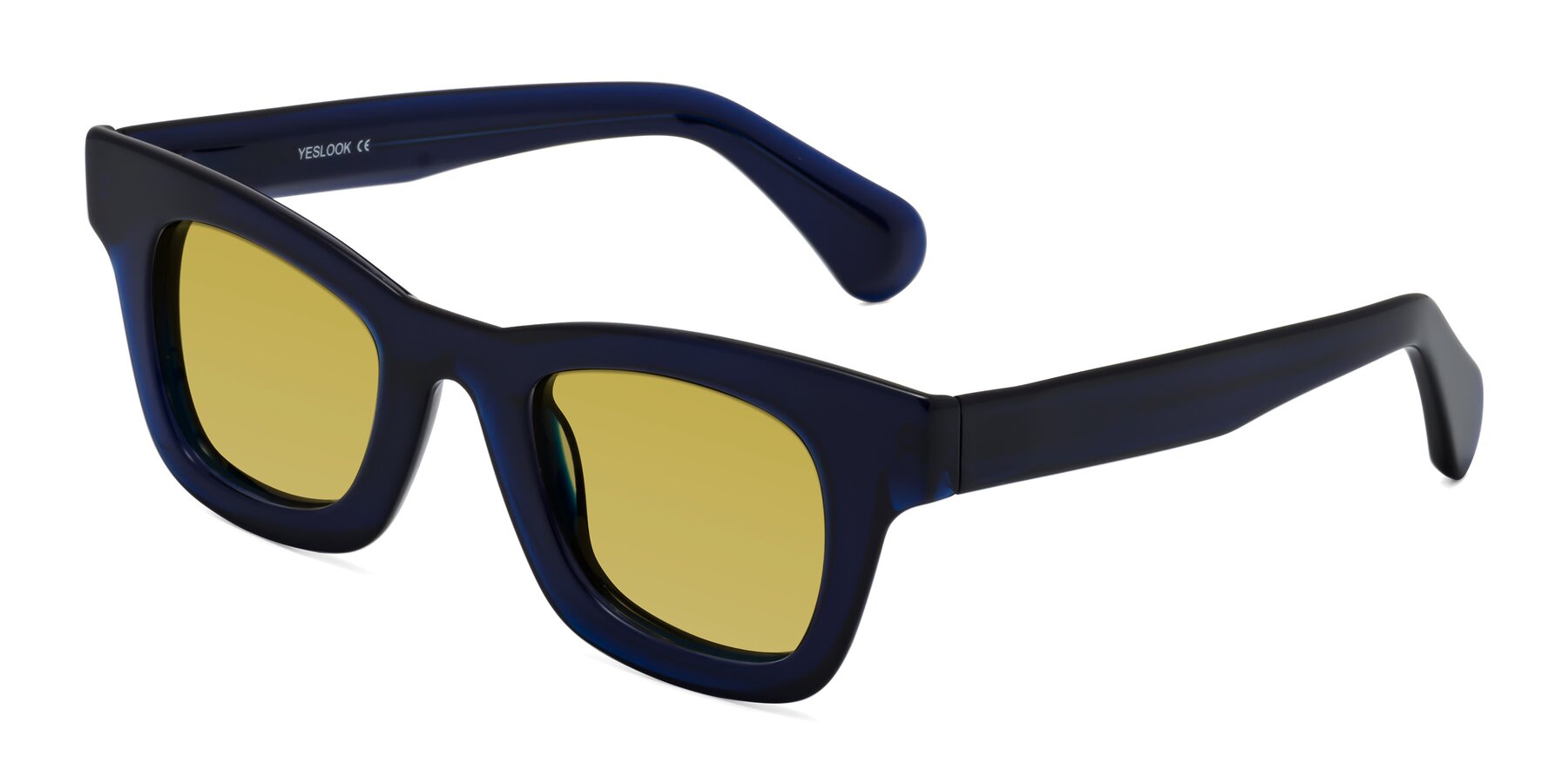 Angle of Route in Dark Navy with Champagne Tinted Lenses