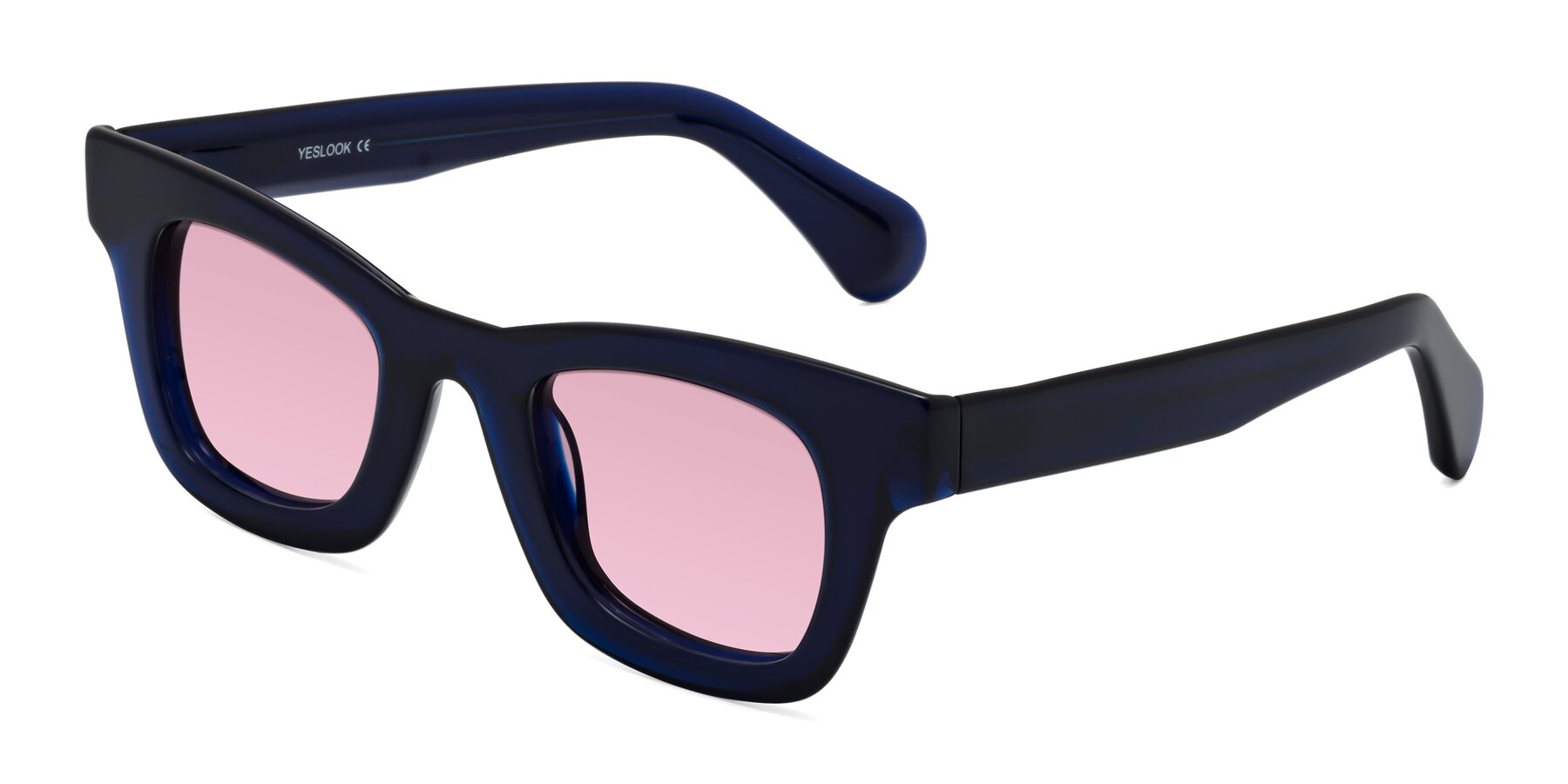 Angle of Route in Dark Navy with Light Wine Tinted Lenses