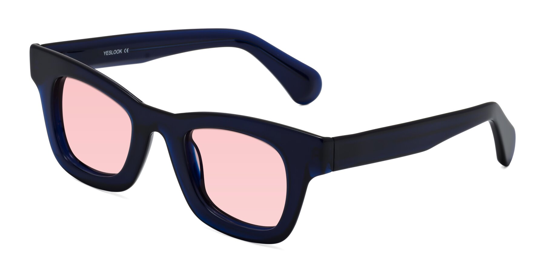 Angle of Route in Dark Navy with Light Garnet Tinted Lenses