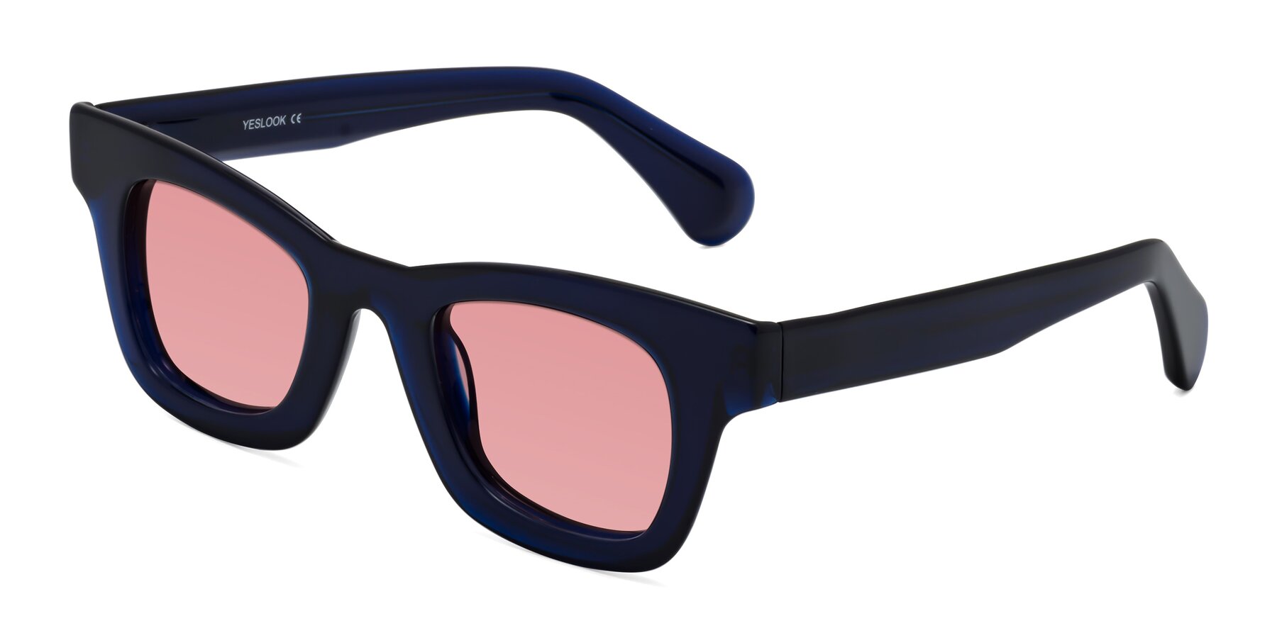 Angle of Route in Dark Navy with Medium Garnet Tinted Lenses