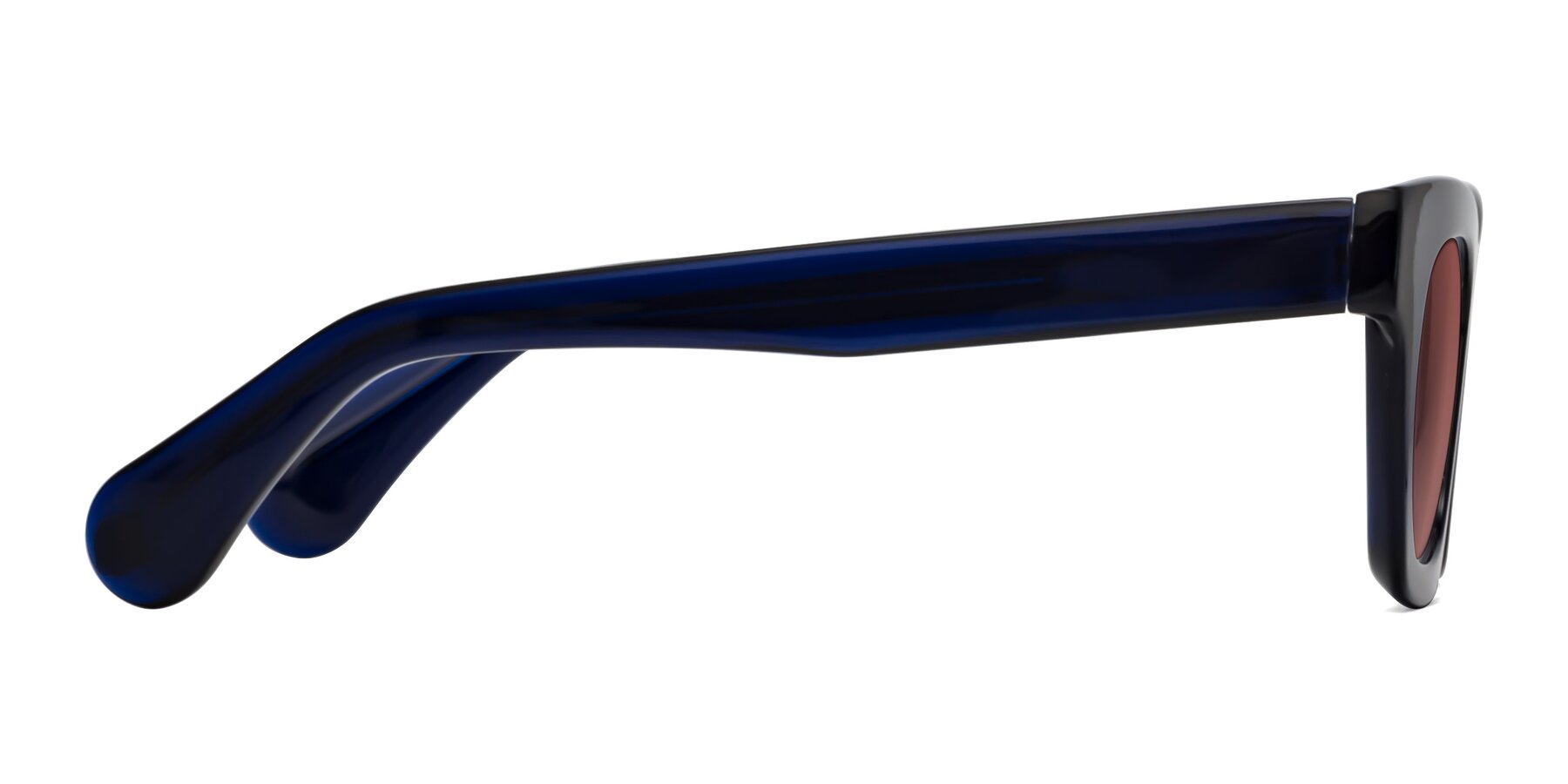 Side of Route in Dark Navy with Garnet Tinted Lenses