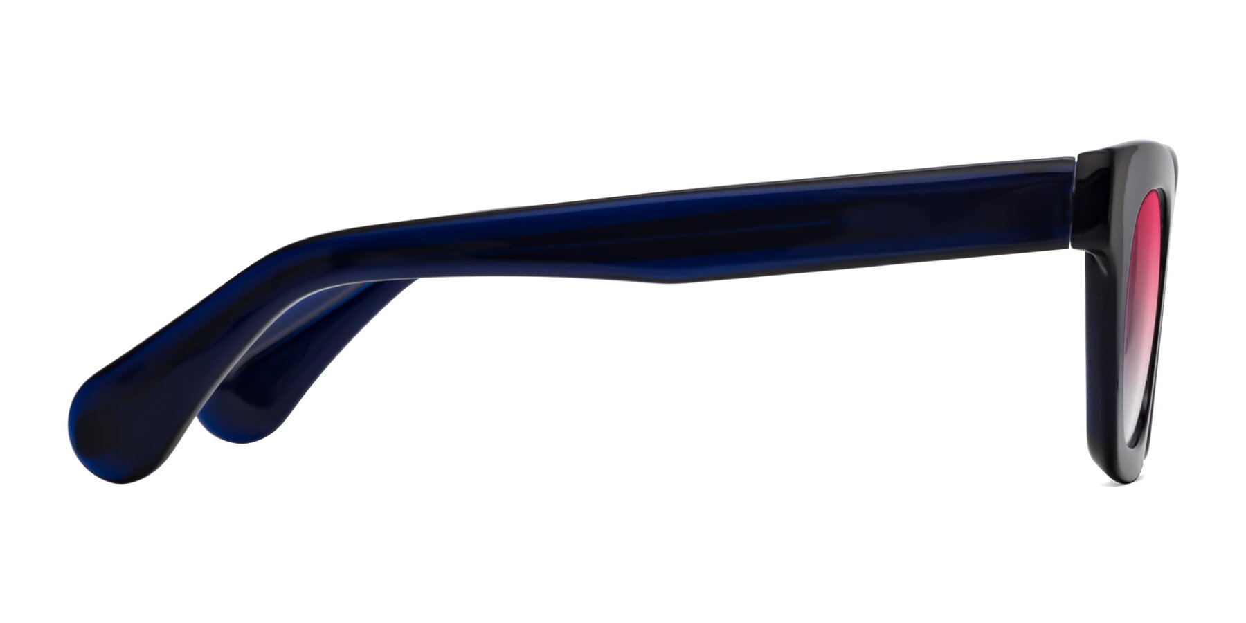 Side of Route in Dark Navy with Pink Gradient Lenses
