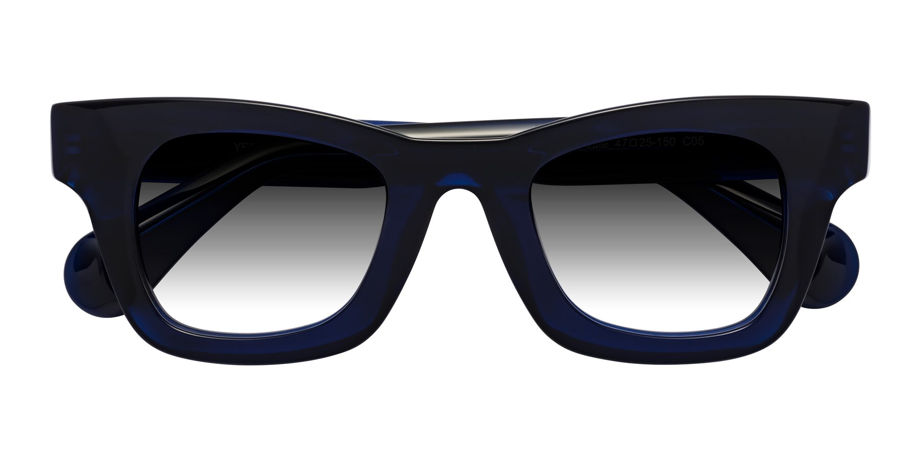Folded Front of Route in Dark Navy with Gray Gradient Lenses