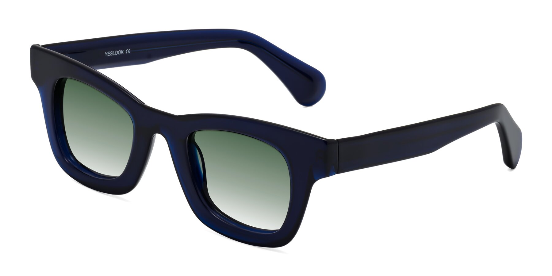 Angle of Route in Dark Navy with Green Gradient Lenses