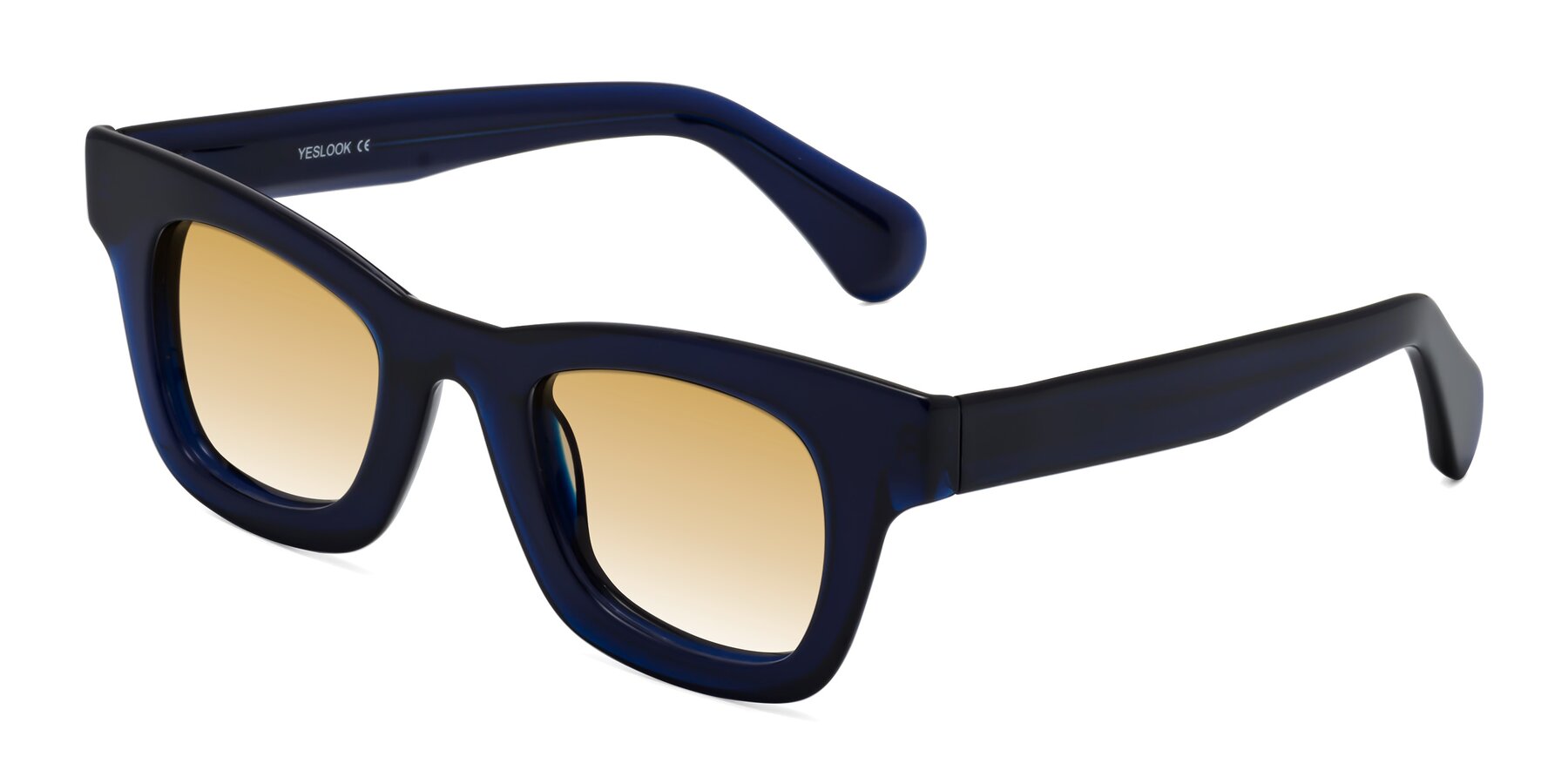 Angle of Route in Dark Navy with Champagne Gradient Lenses