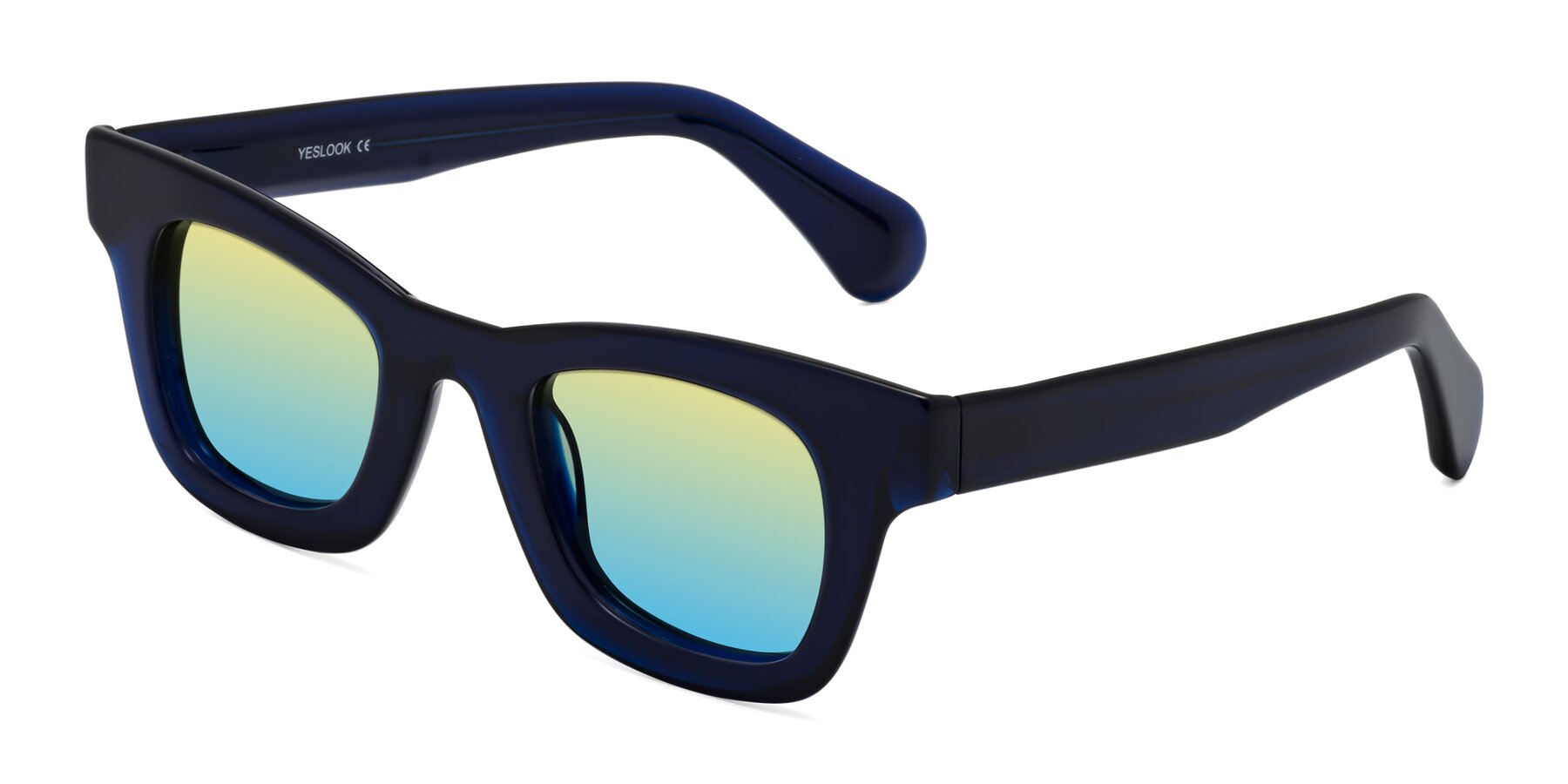Angle of Route in Dark Navy with Yellow / Blue Gradient Lenses