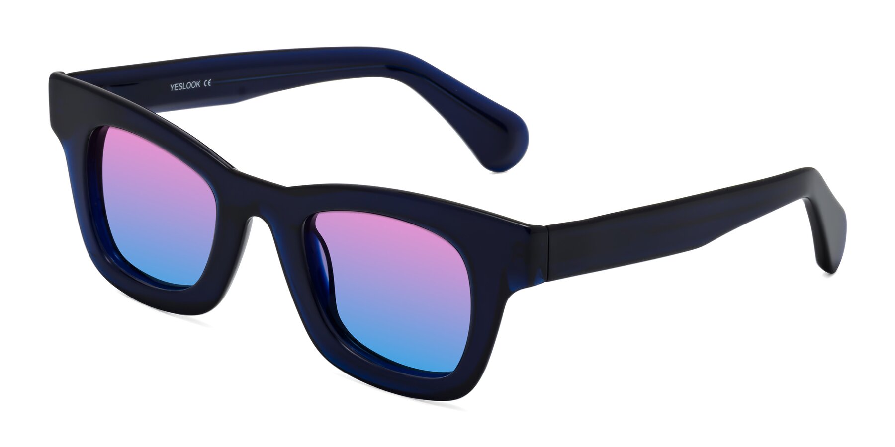 Angle of Route in Dark Navy with Pink / Blue Gradient Lenses