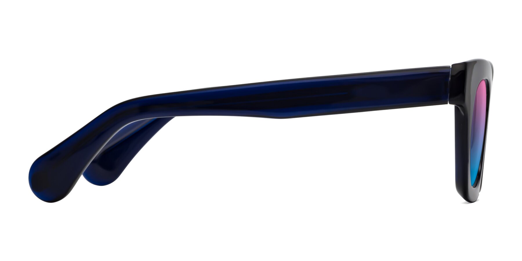 Side of Route in Dark Navy with Pink / Blue Gradient Lenses