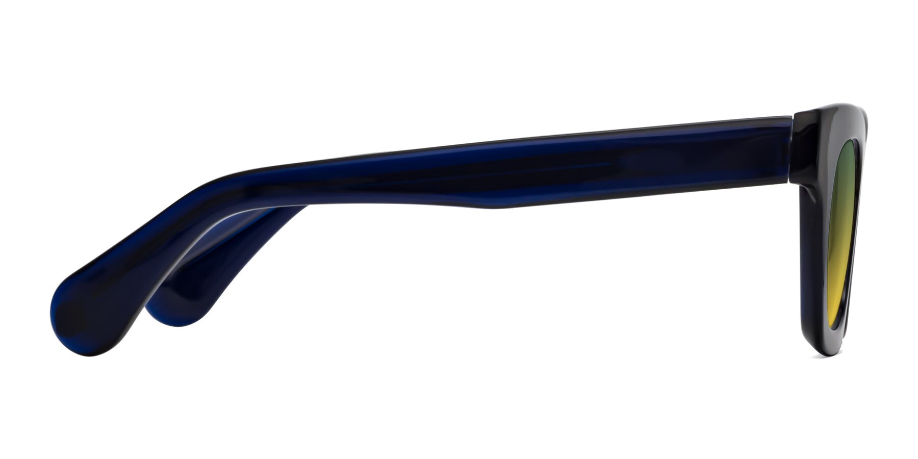 Side of Route in Dark Navy with Green / Yellow Gradient Lenses