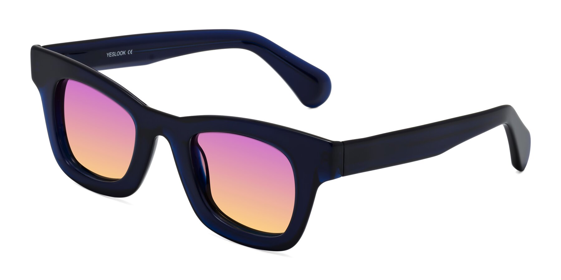 Angle of Route in Dark Navy with Purple / Yellow Gradient Lenses
