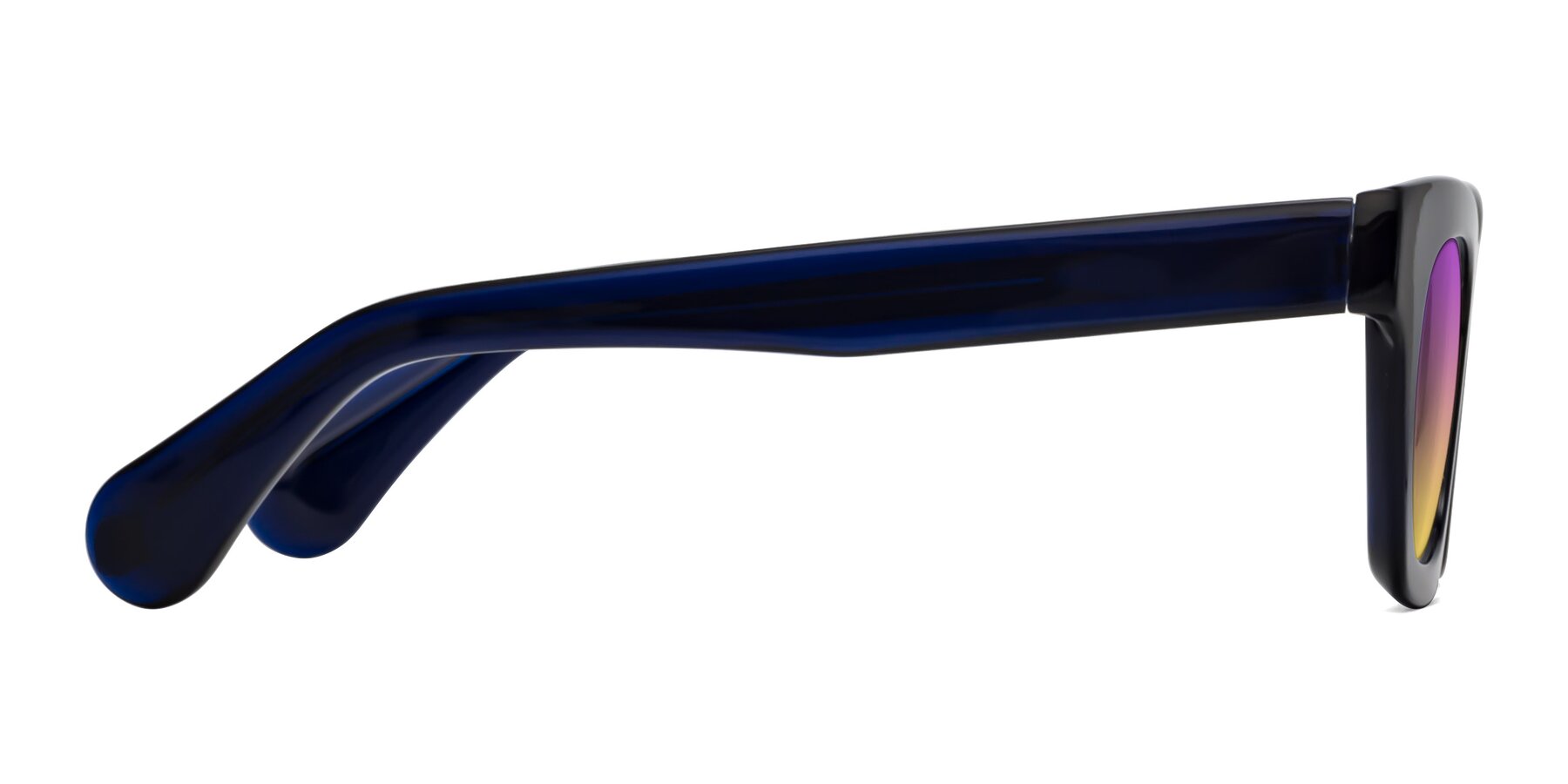 Side of Route in Dark Navy with Purple / Yellow Gradient Lenses