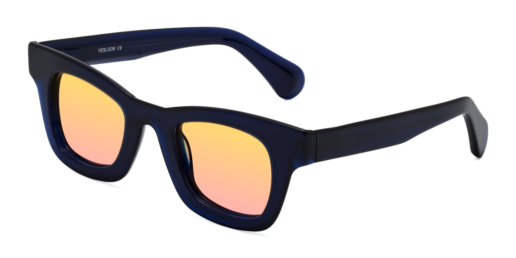 Angle of Route in Dark Navy with Yellow / Pink Gradient Lenses