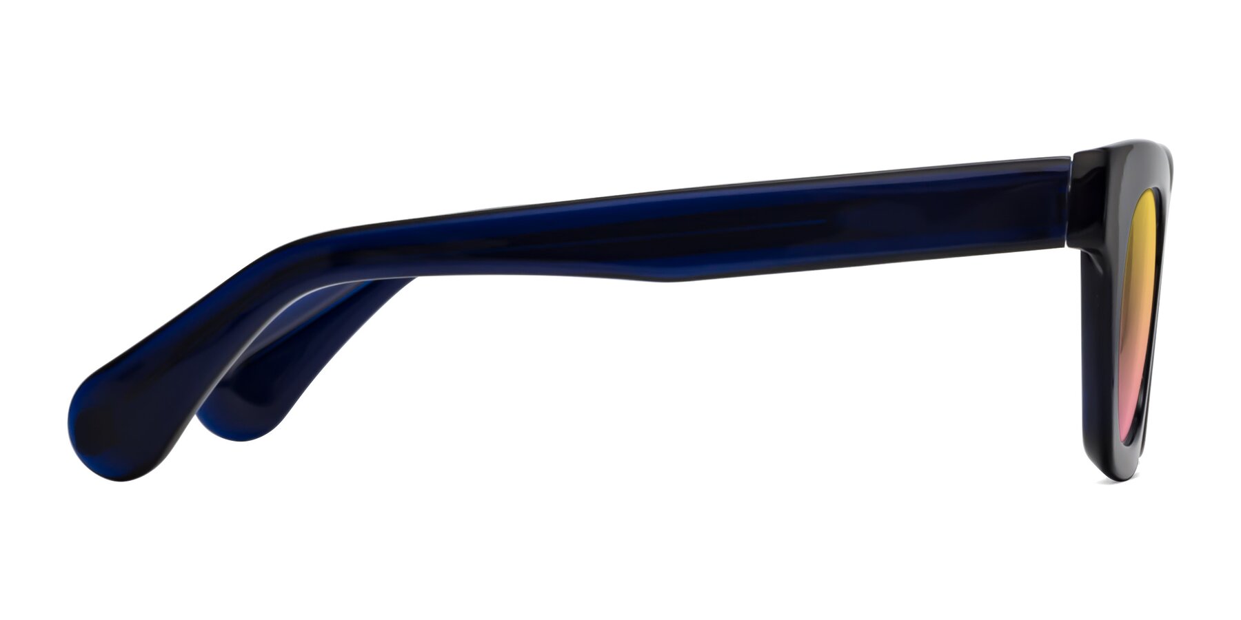 Side of Route in Dark Navy with Yellow / Pink Gradient Lenses
