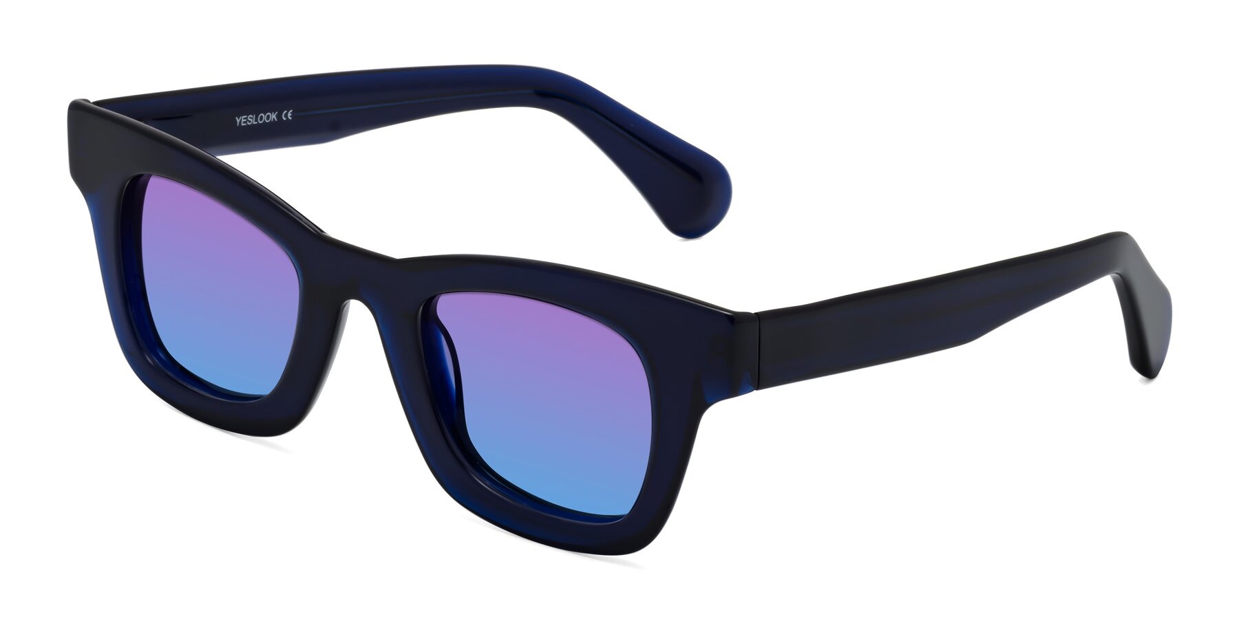 Angle of Route in Dark Navy with Purple / Blue Gradient Lenses