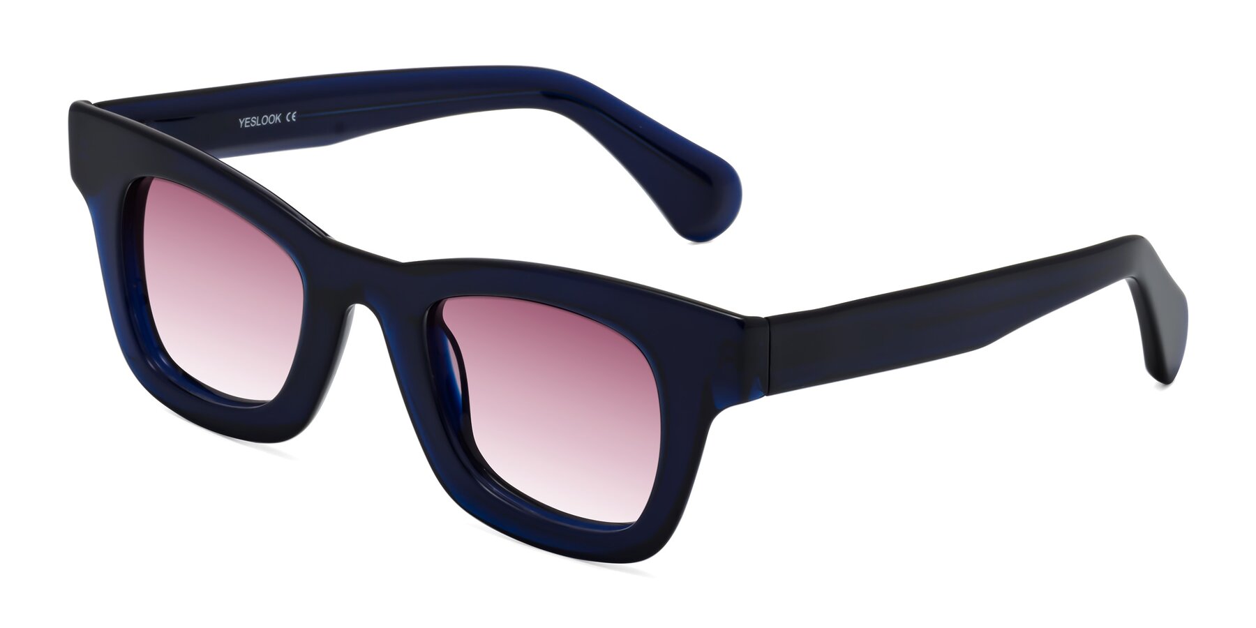 Angle of Route in Dark Navy with Wine Gradient Lenses