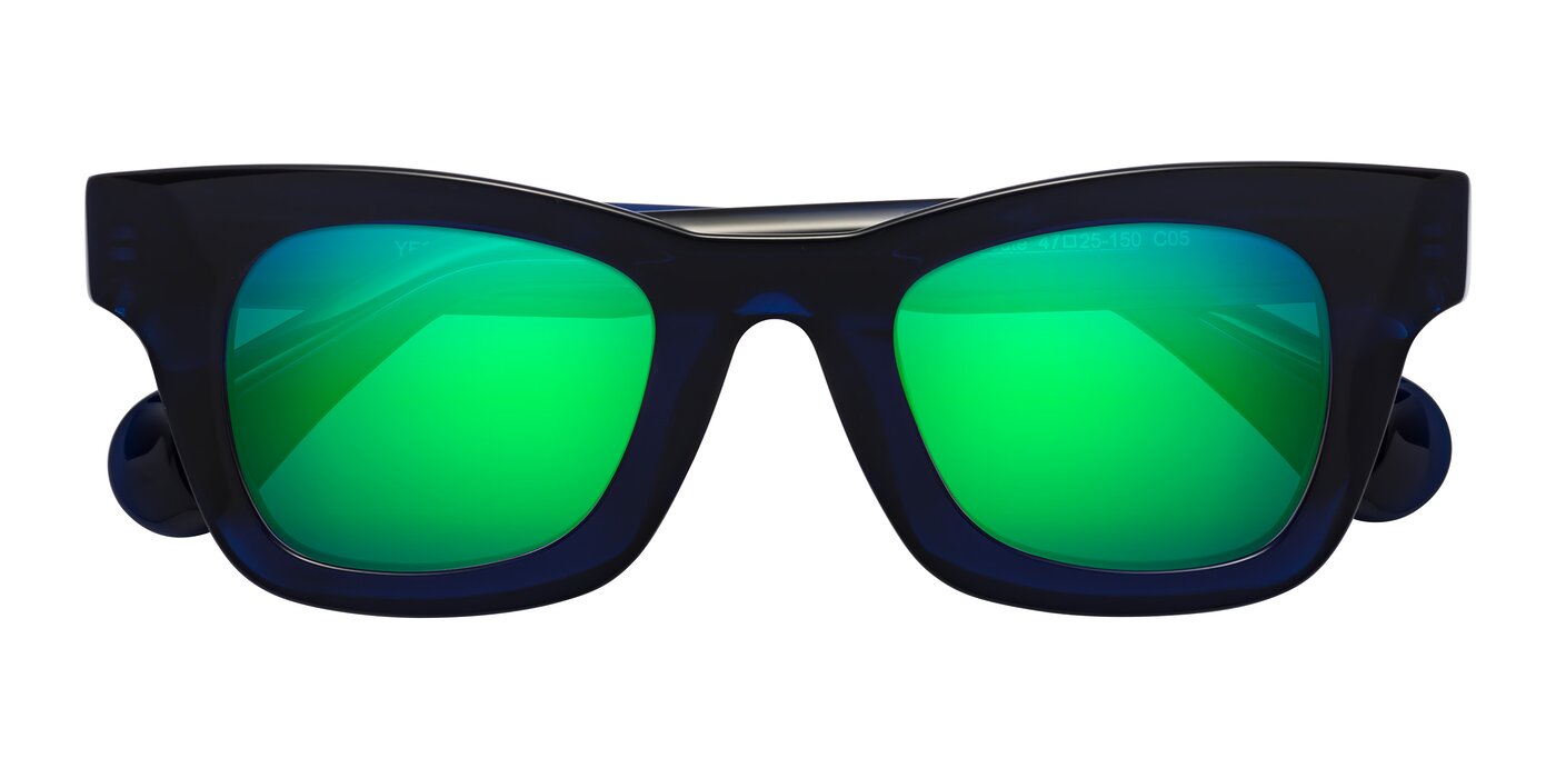 Route - Dark Navy Flash Mirrored Sunglasses