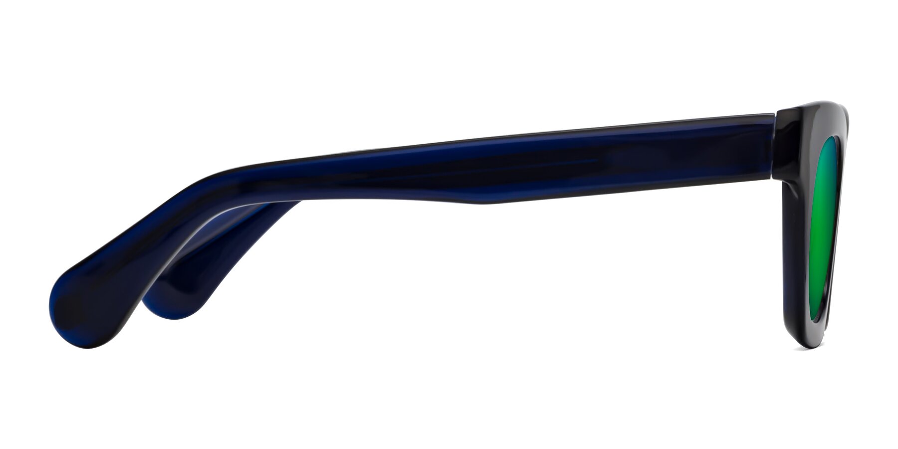 Side of Route in Dark Navy with Green Mirrored Lenses