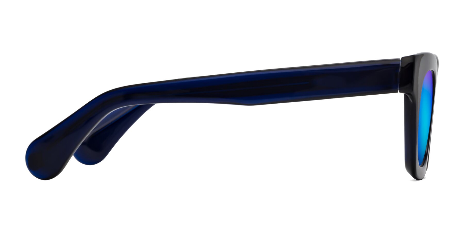 Side of Route in Dark Navy with Blue Mirrored Lenses