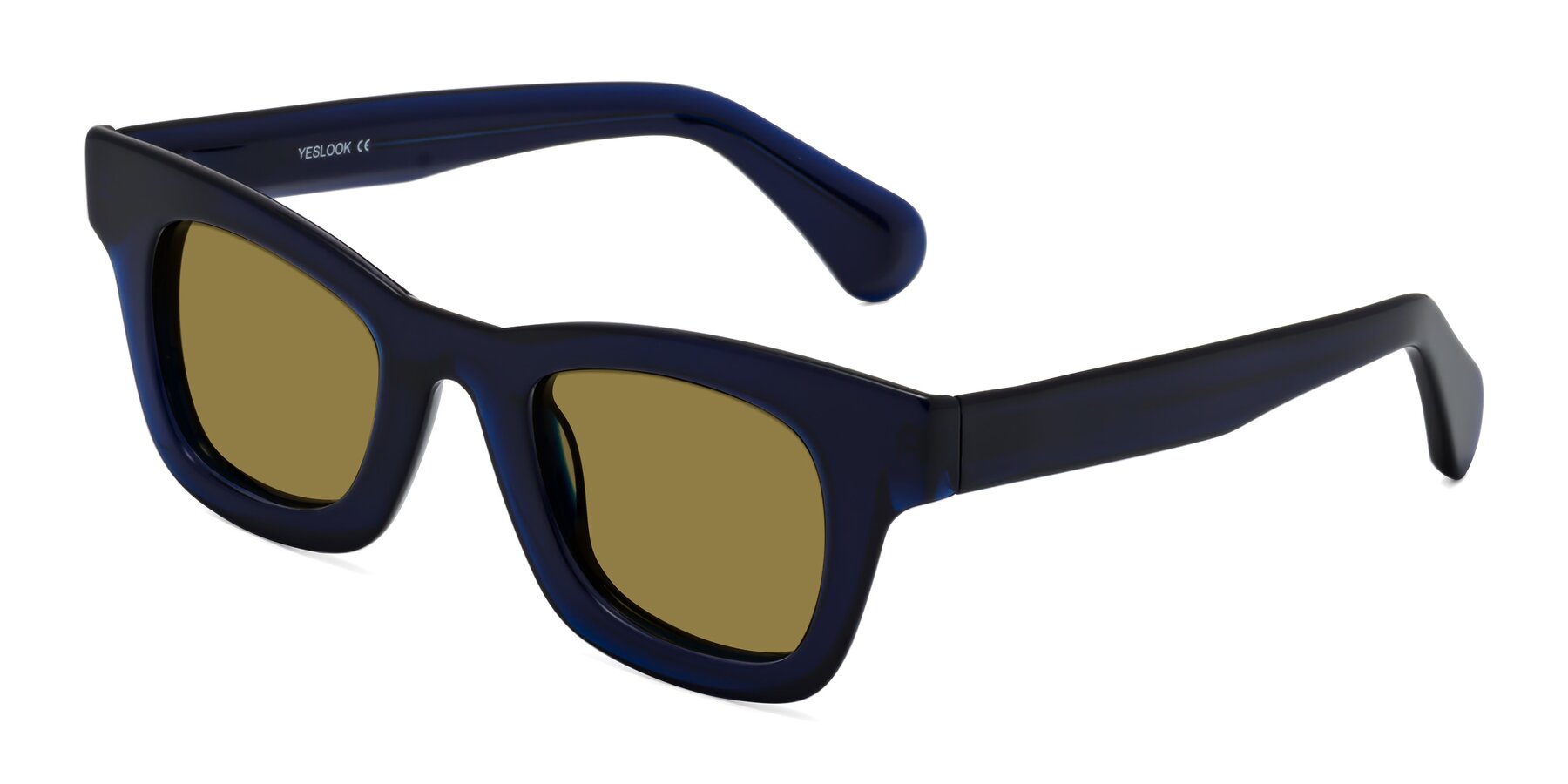 Angle of Route in Dark Navy with Brown Polarized Lenses