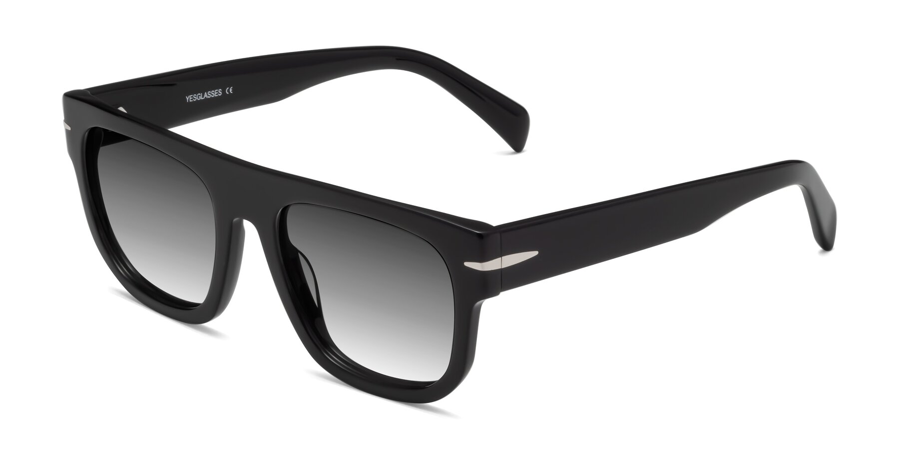 Angle of Campbell in Black with Gray Gradient Lenses