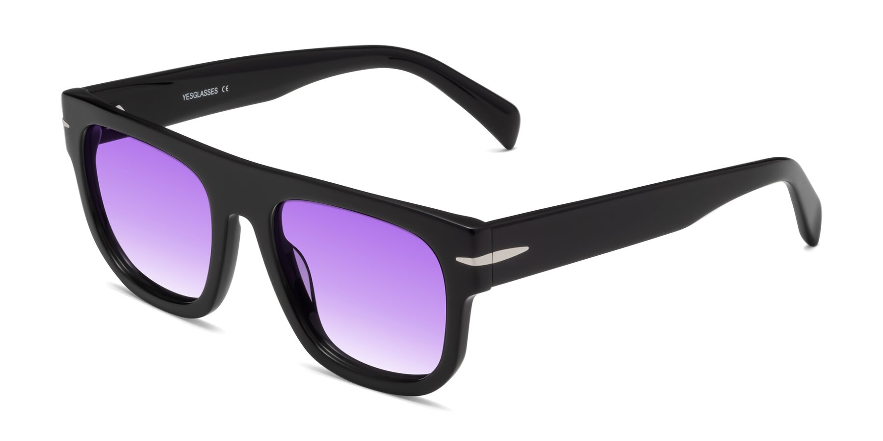 Angle of Campbell in Black with Purple Gradient Lenses