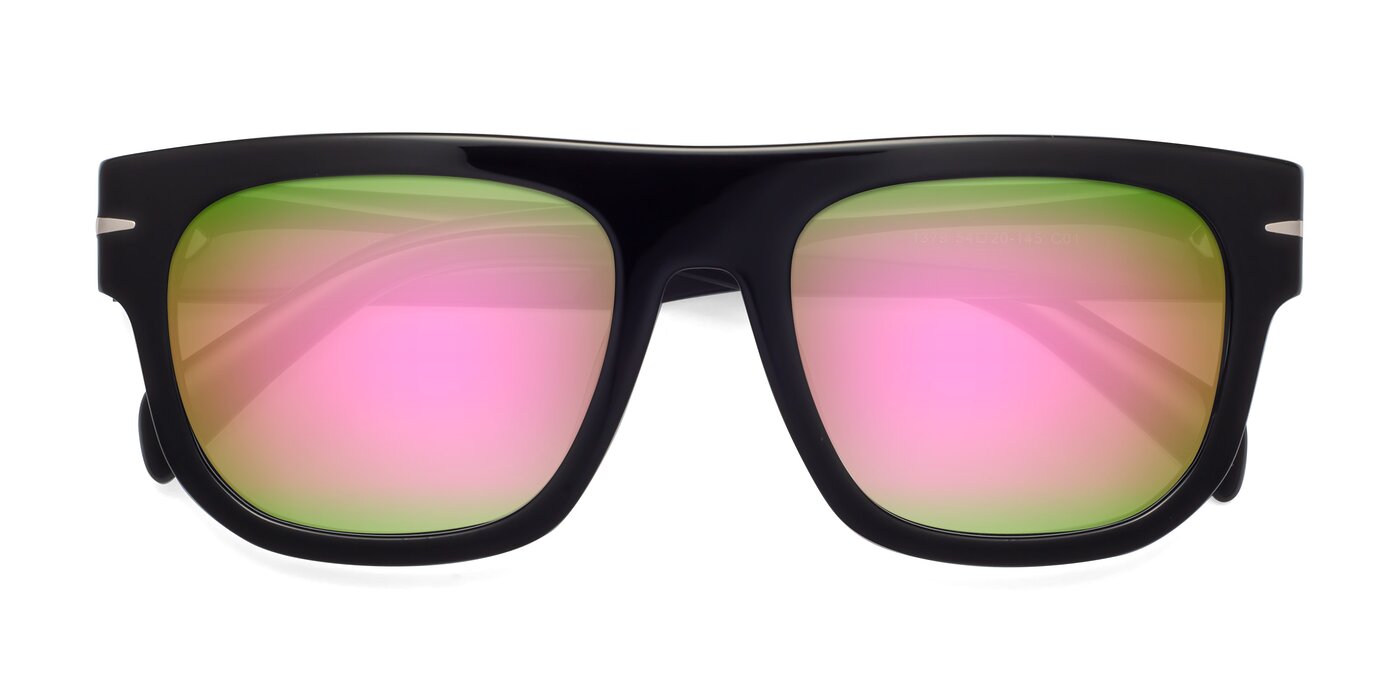 Campbell - Black Flash Mirrored Sunglasses