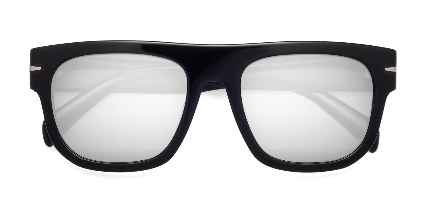 Campbell - Black Flash Mirrored Sunglasses