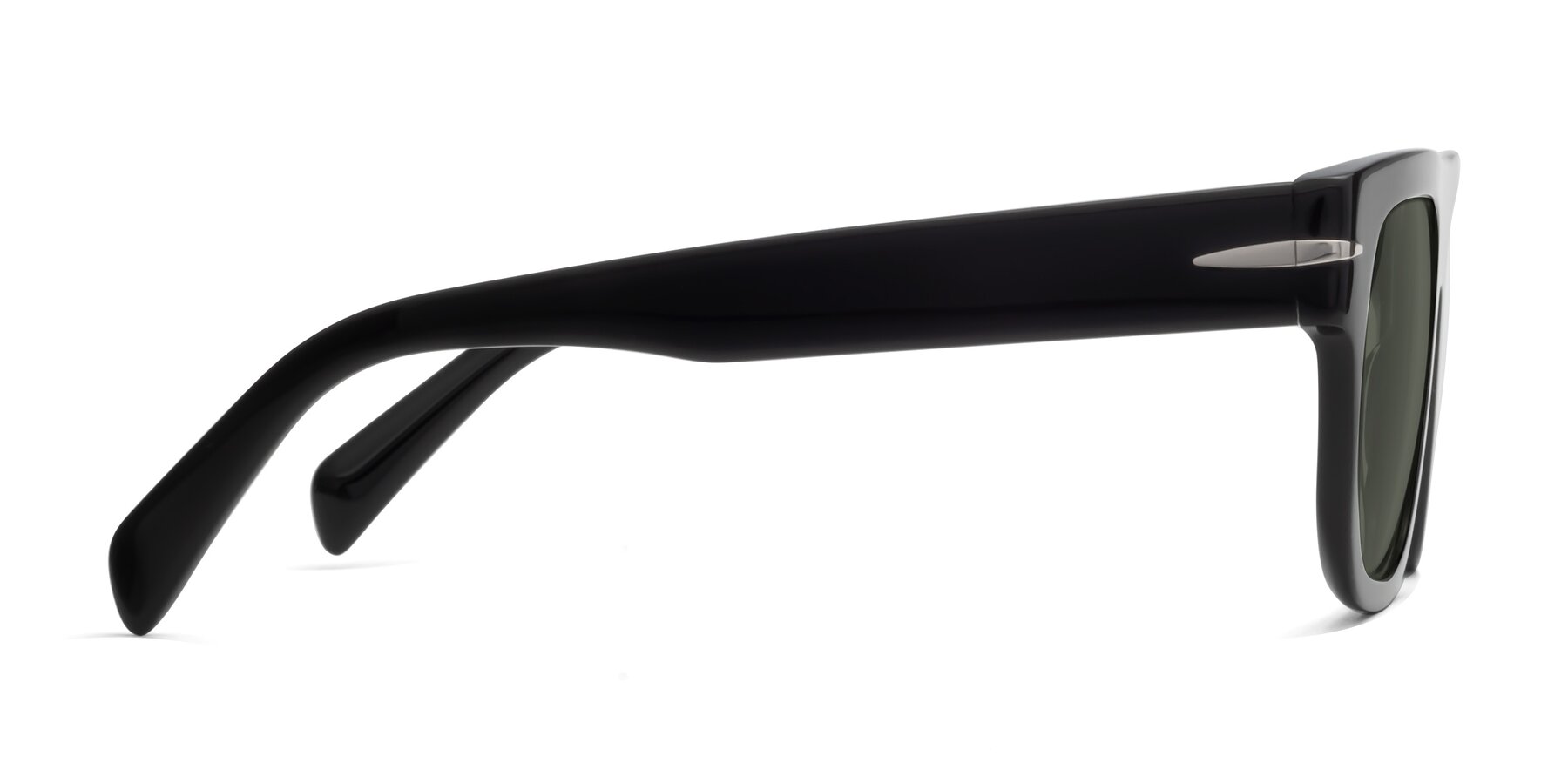 Side of Campbell in Black with Gray Polarized Lenses