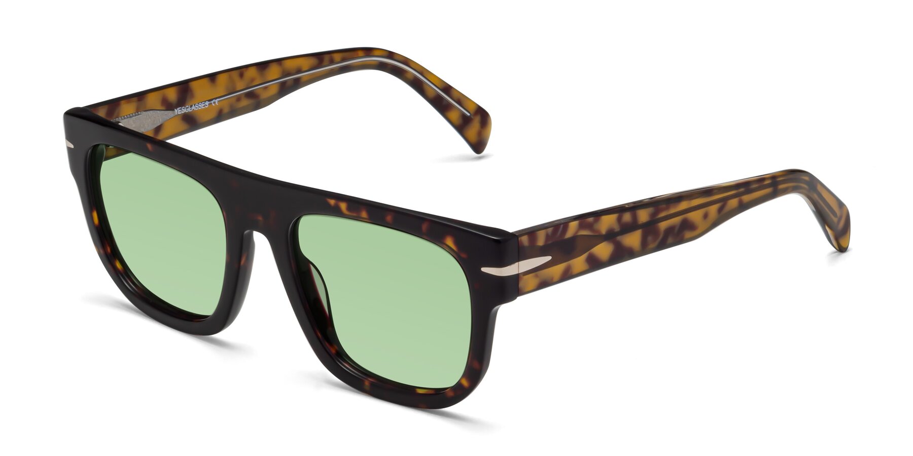 Angle of Campbell in Tortoise with Medium Green Tinted Lenses