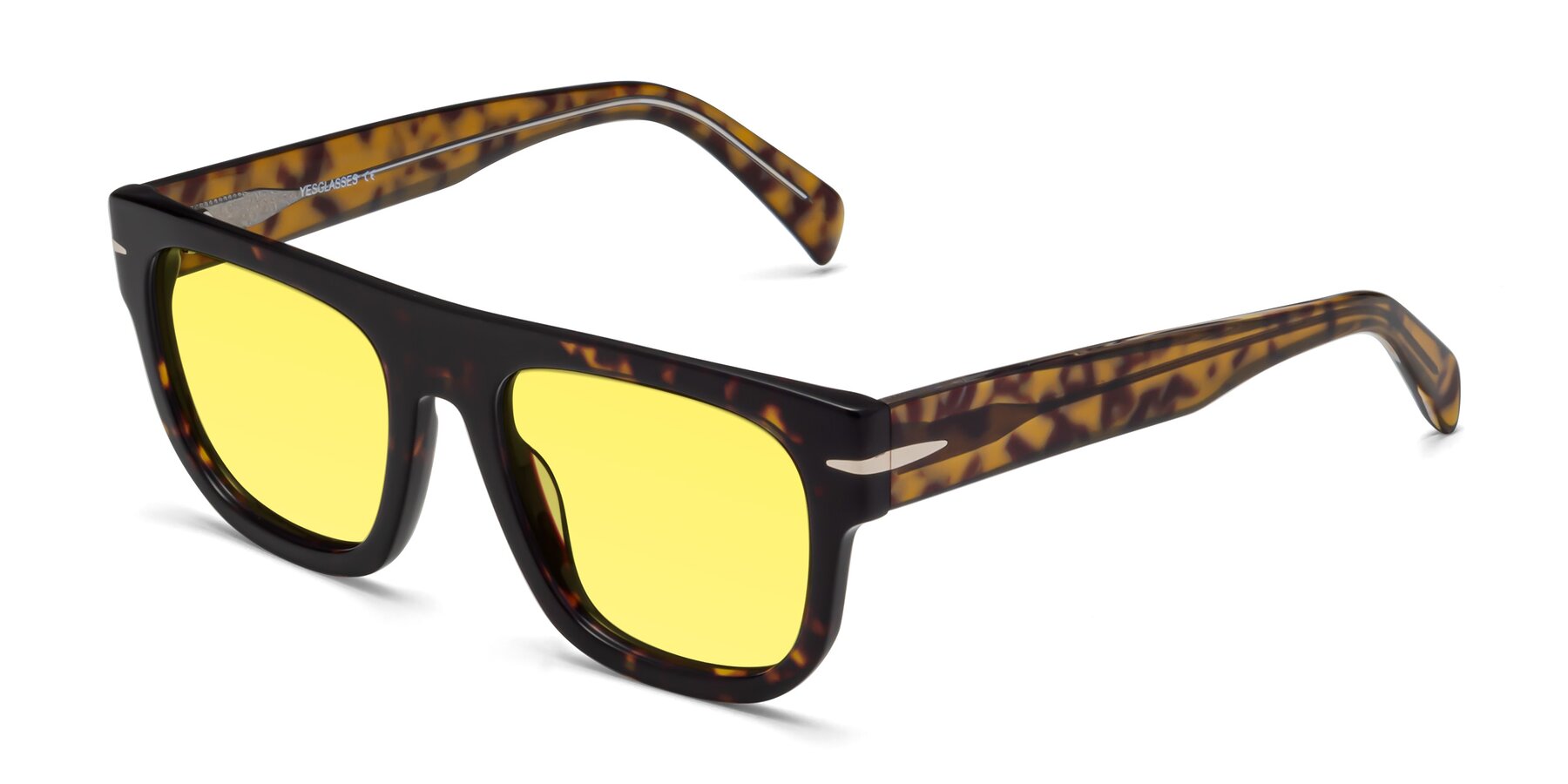 Angle of Campbell in Tortoise with Medium Yellow Tinted Lenses