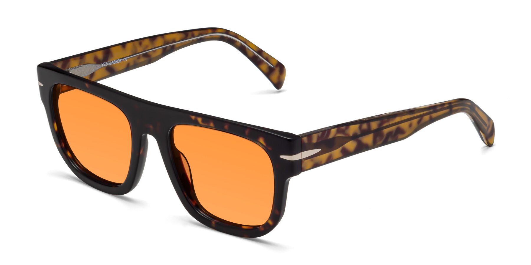 Angle of Campbell in Tortoise with Orange Tinted Lenses