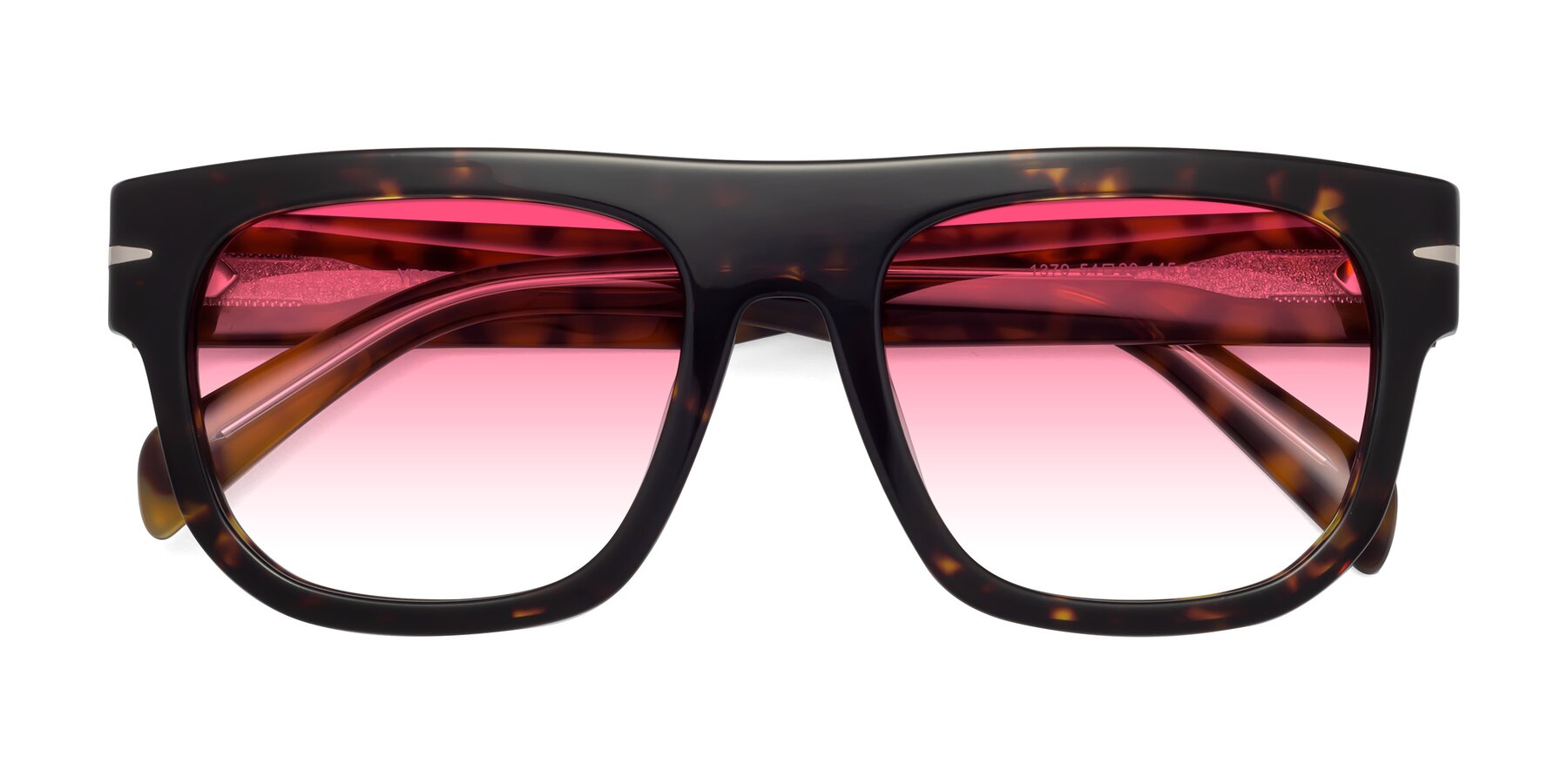 Folded Front of Campbell in Tortoise with Pink Gradient Lenses