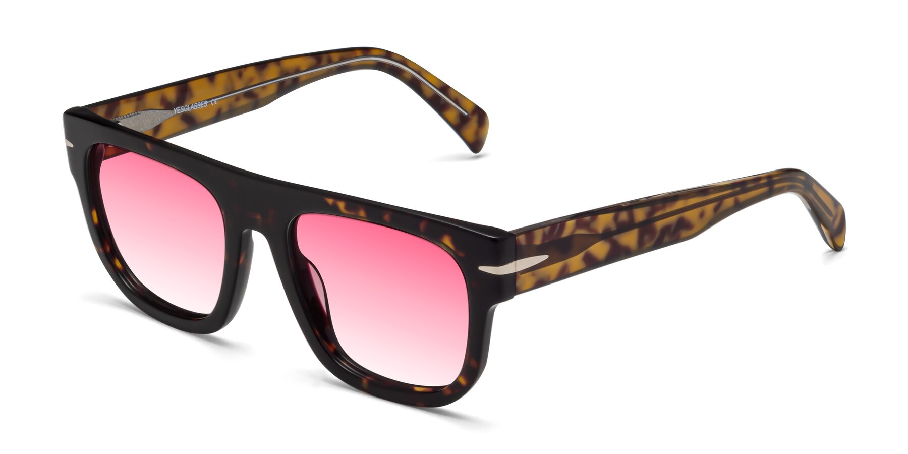Angle of Campbell in Tortoise with Pink Gradient Lenses