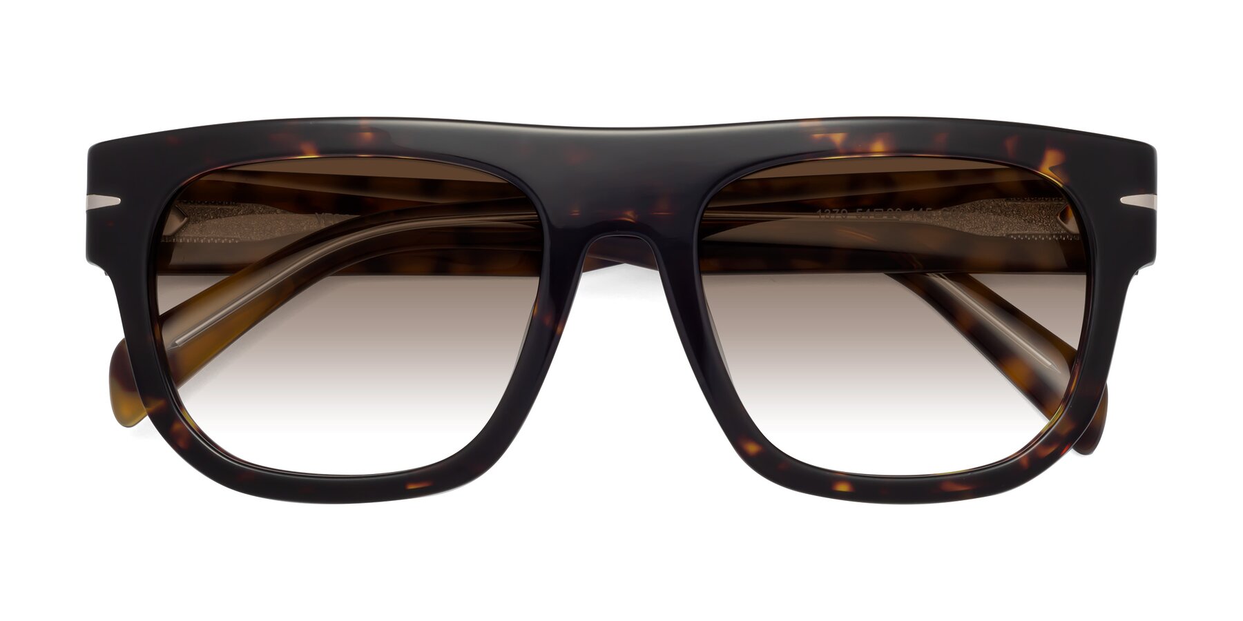 Folded Front of Campbell in Tortoise with Brown Gradient Lenses