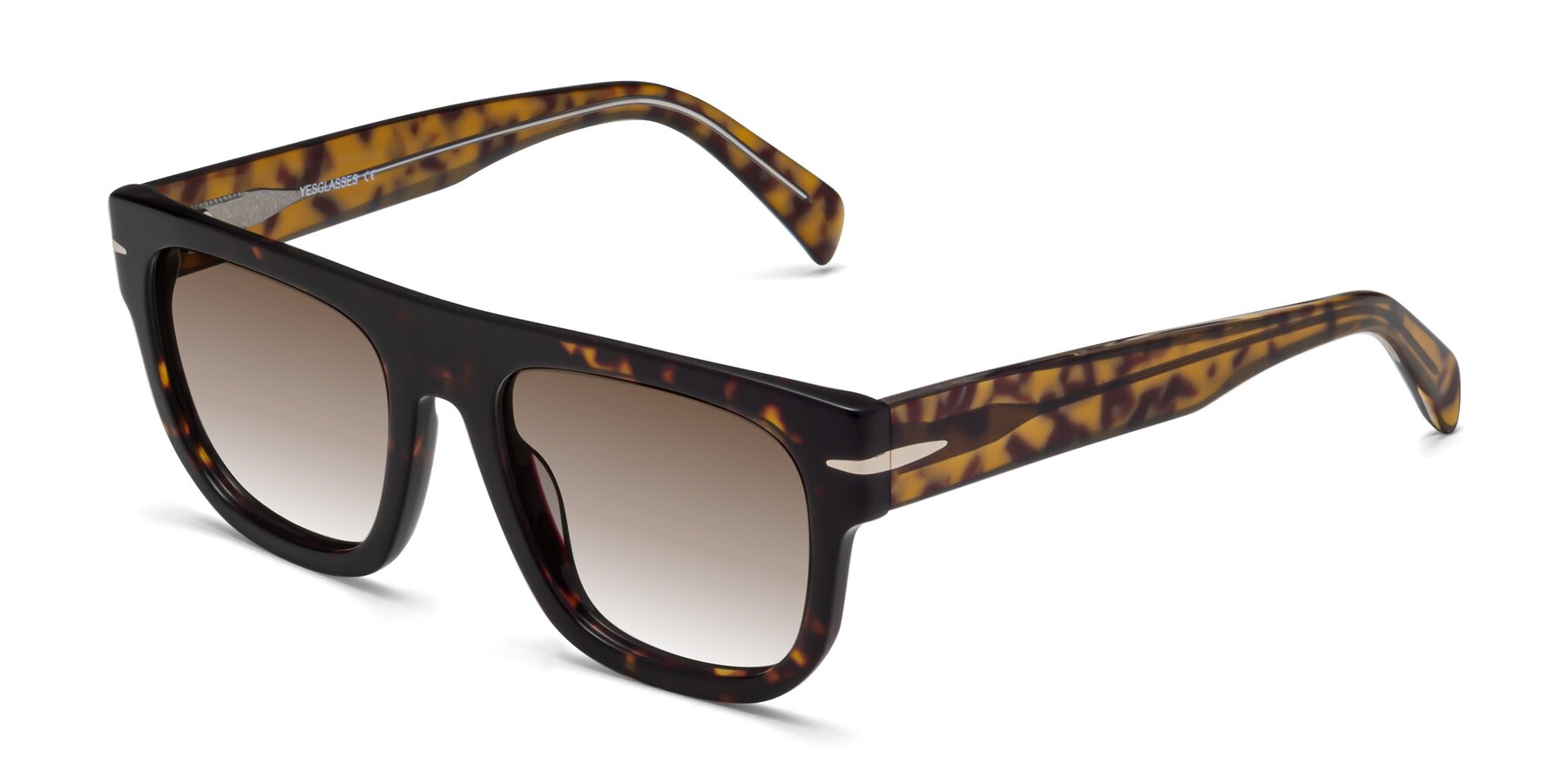 Angle of Campbell in Tortoise with Brown Gradient Lenses