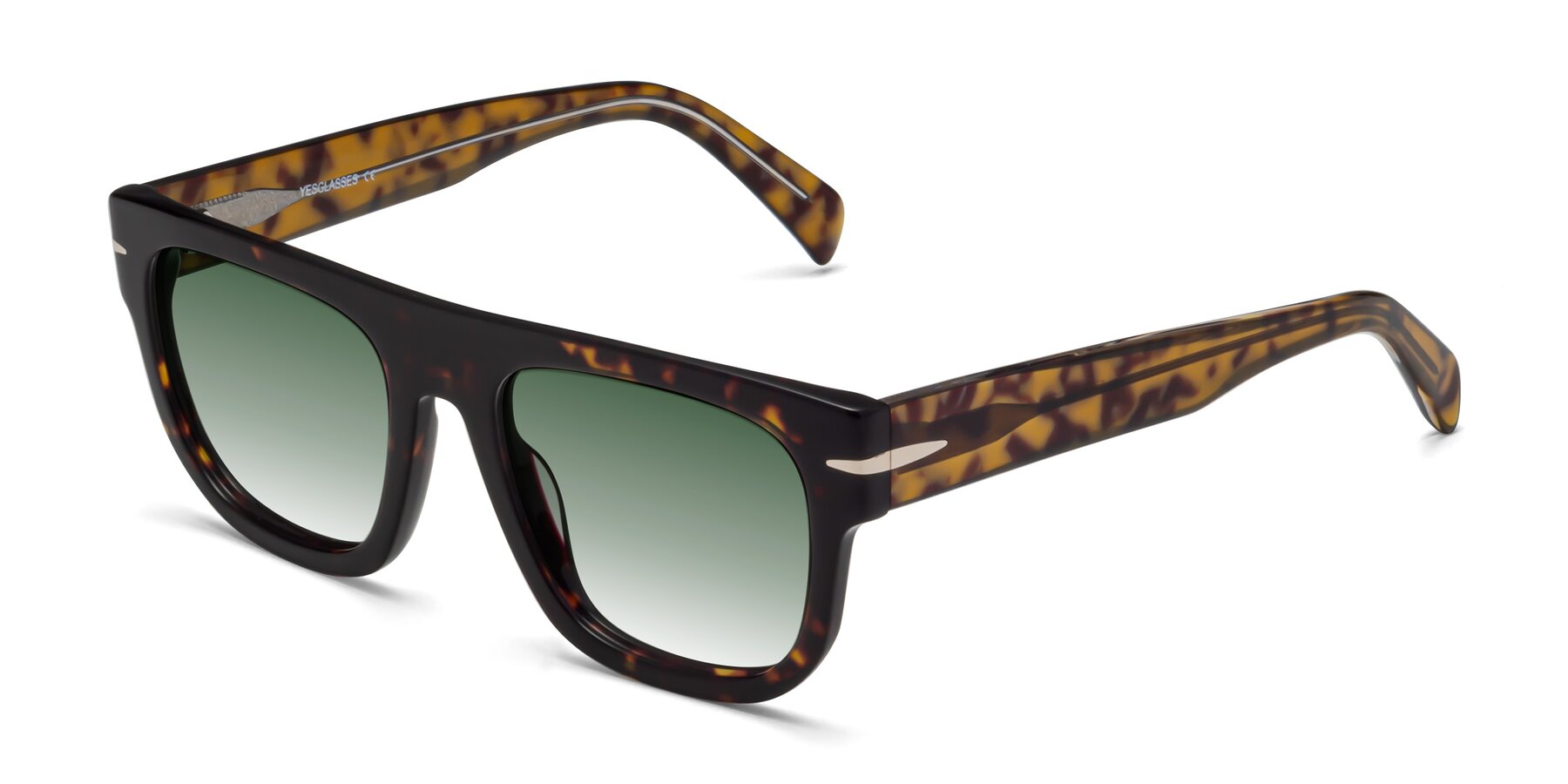 Angle of Campbell in Tortoise with Green Gradient Lenses