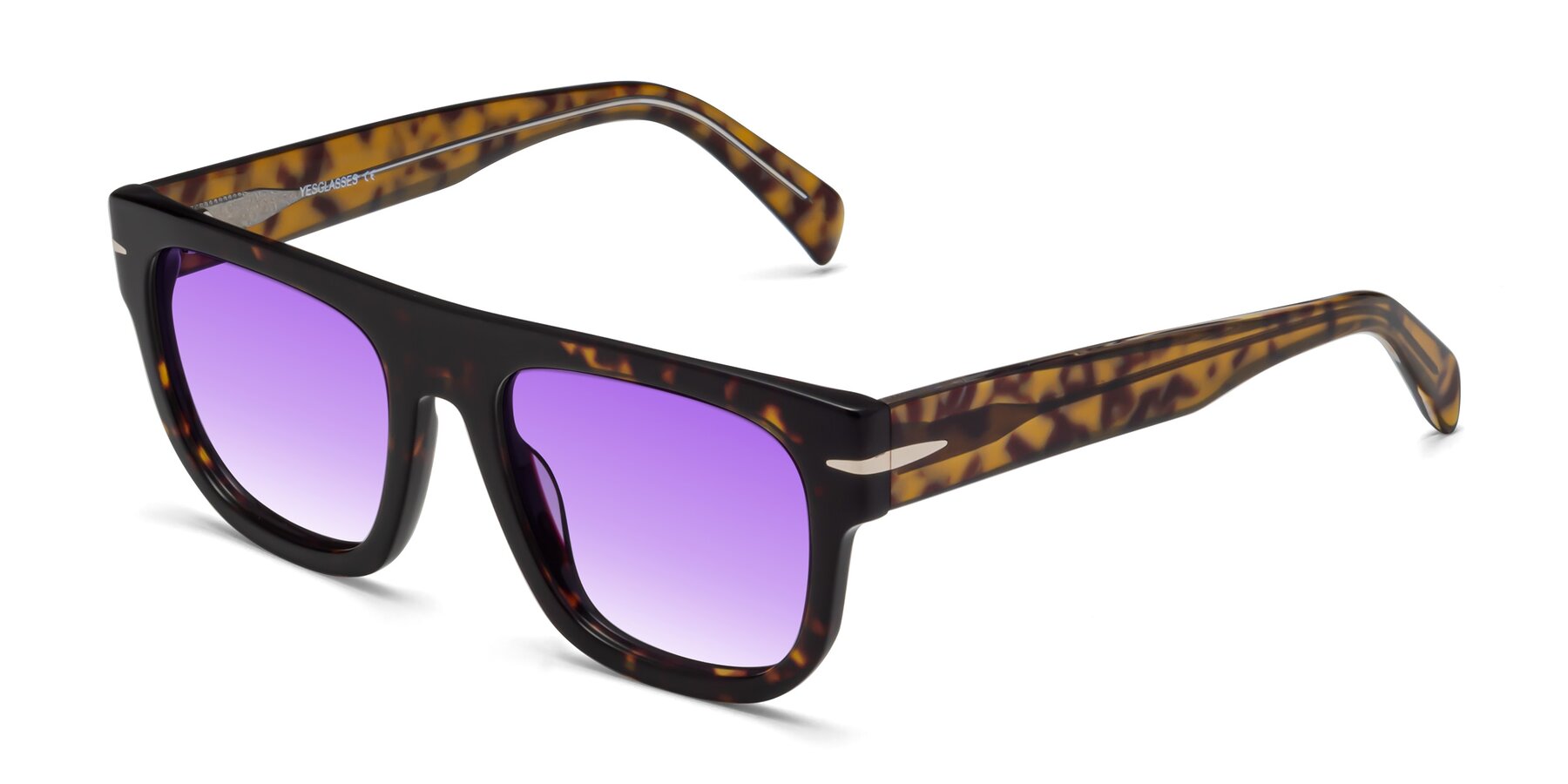 Angle of Campbell in Tortoise with Purple Gradient Lenses
