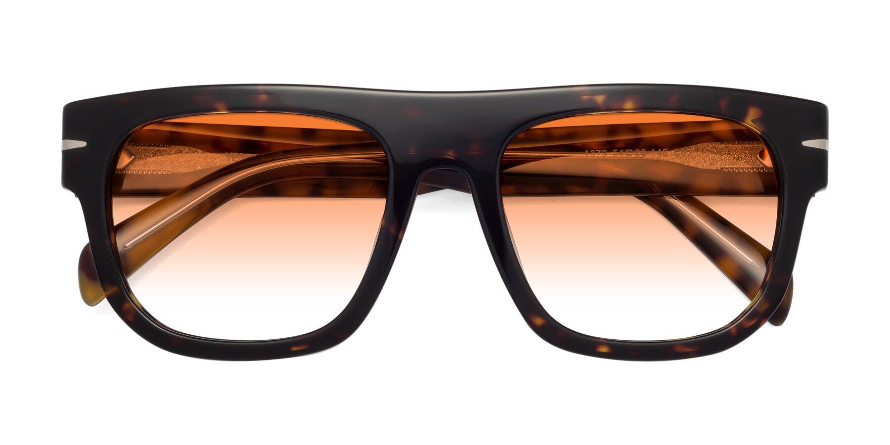 Folded Front of Campbell in Tortoise with Orange Gradient Lenses