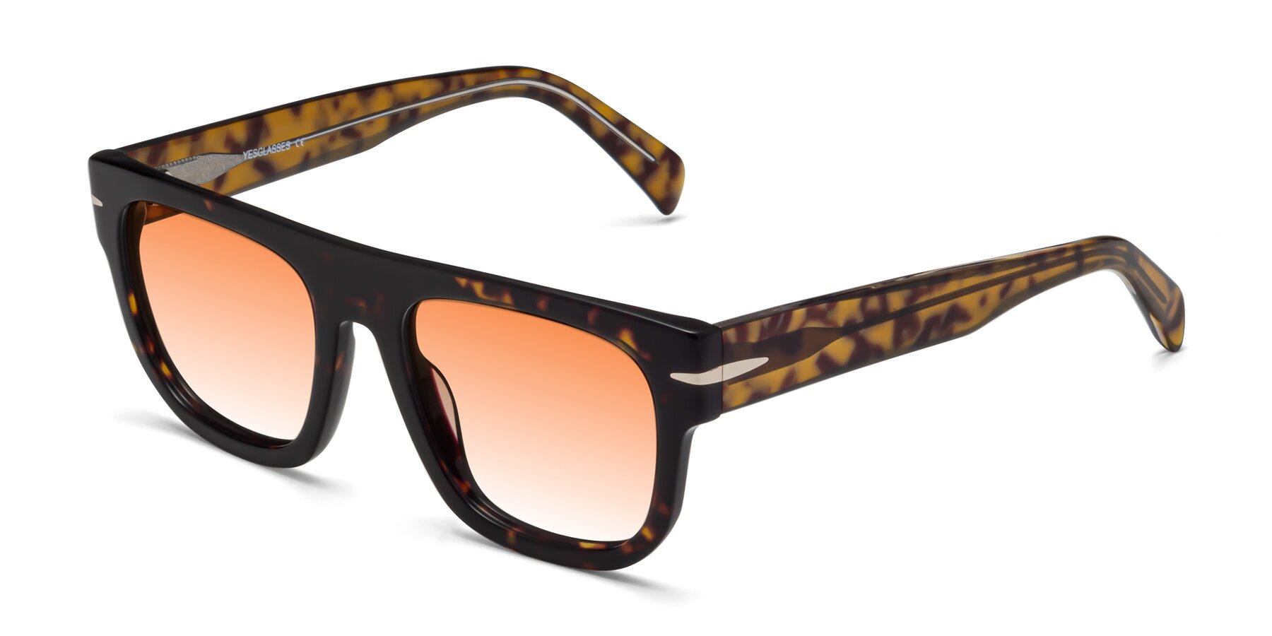Angle of Campbell in Tortoise with Orange Gradient Lenses
