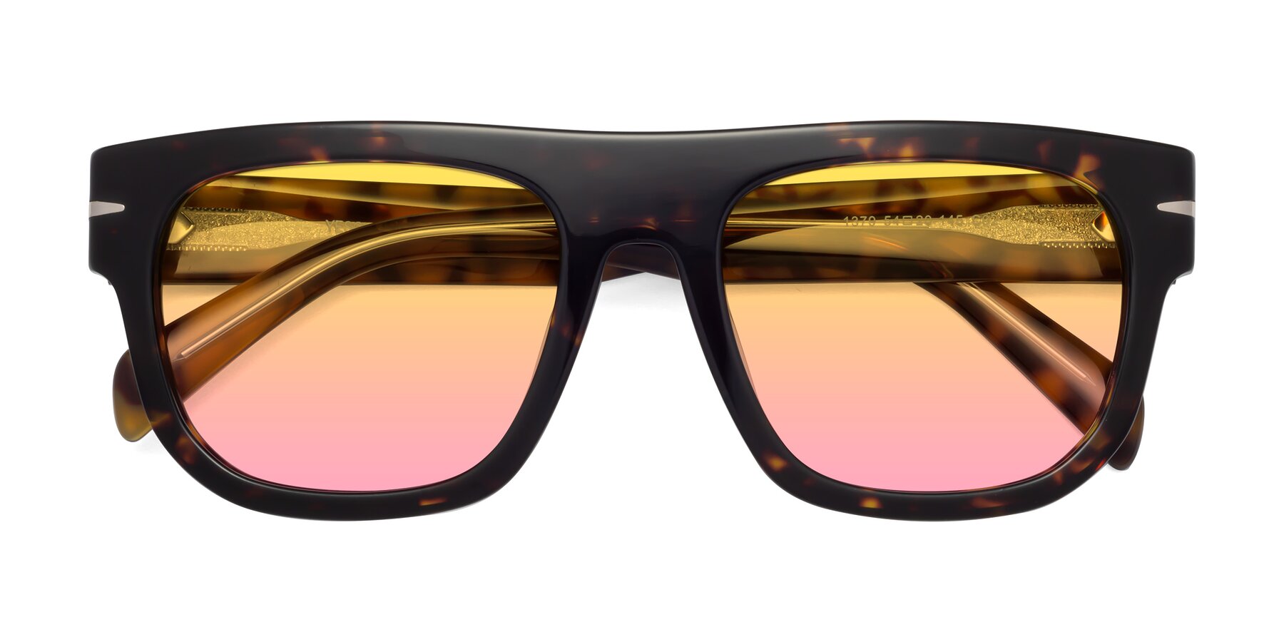 Folded Front of Campbell in Tortoise with Yellow / Pink Gradient Lenses
