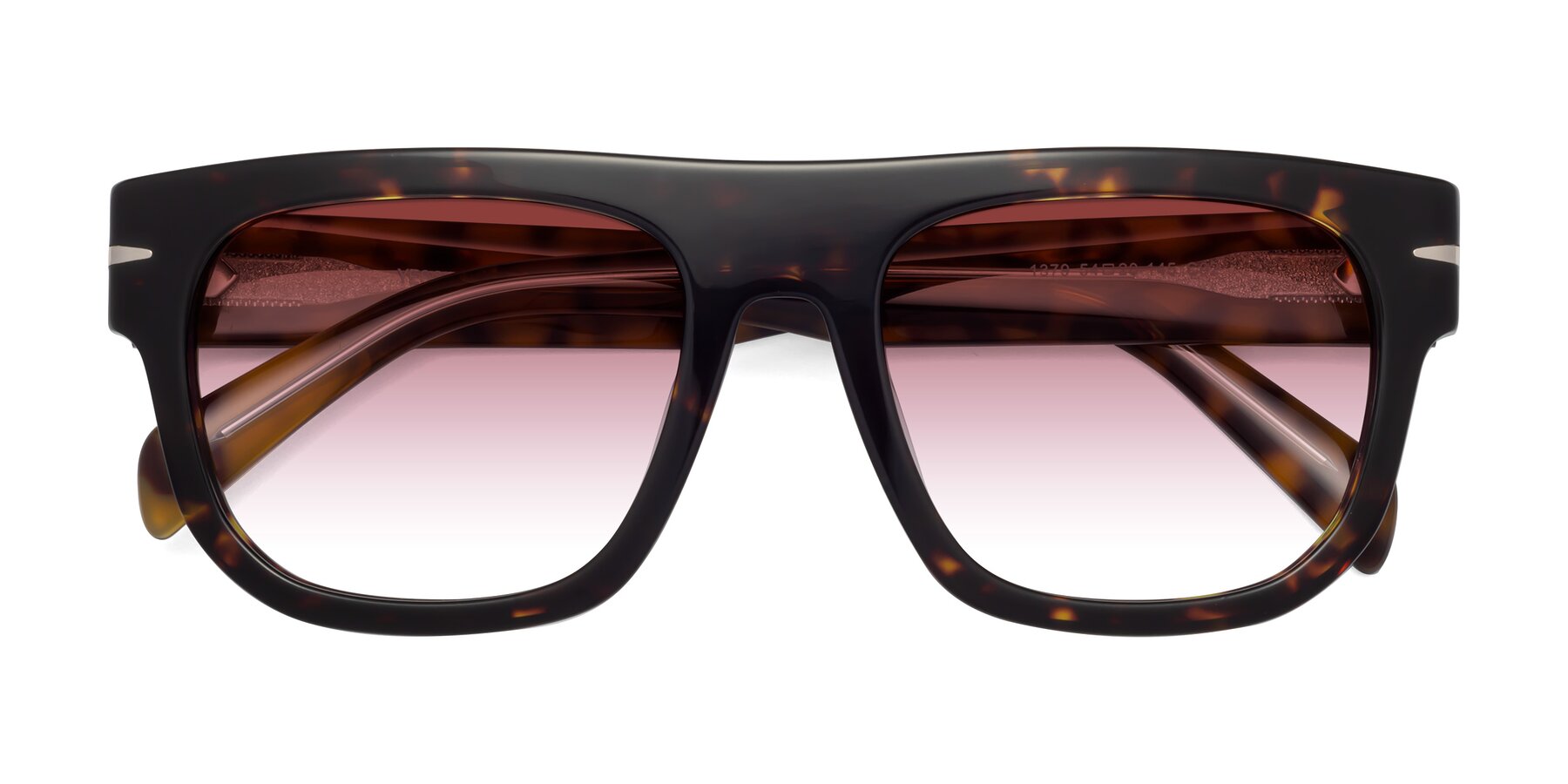 Folded Front of Campbell in Tortoise with Garnet Gradient Lenses