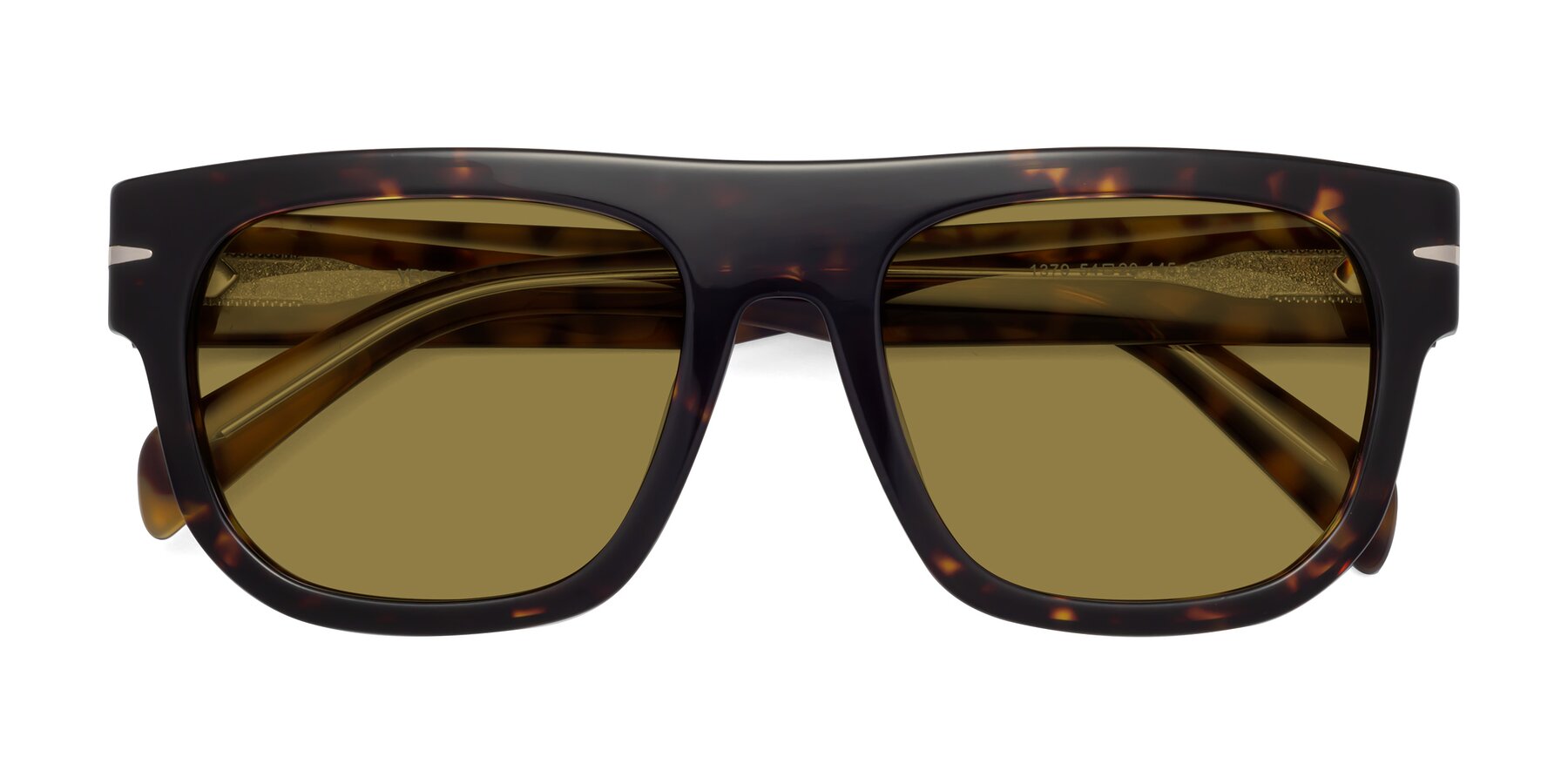 Folded Front of Campbell in Tortoise with Brown Polarized Lenses